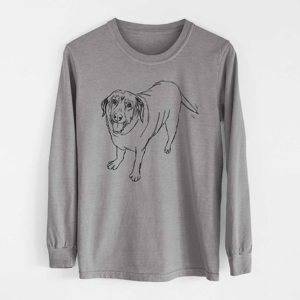 Doodled Puddles the Labrador Retriever - Heavyweight 100% Cotton Long Sleeve