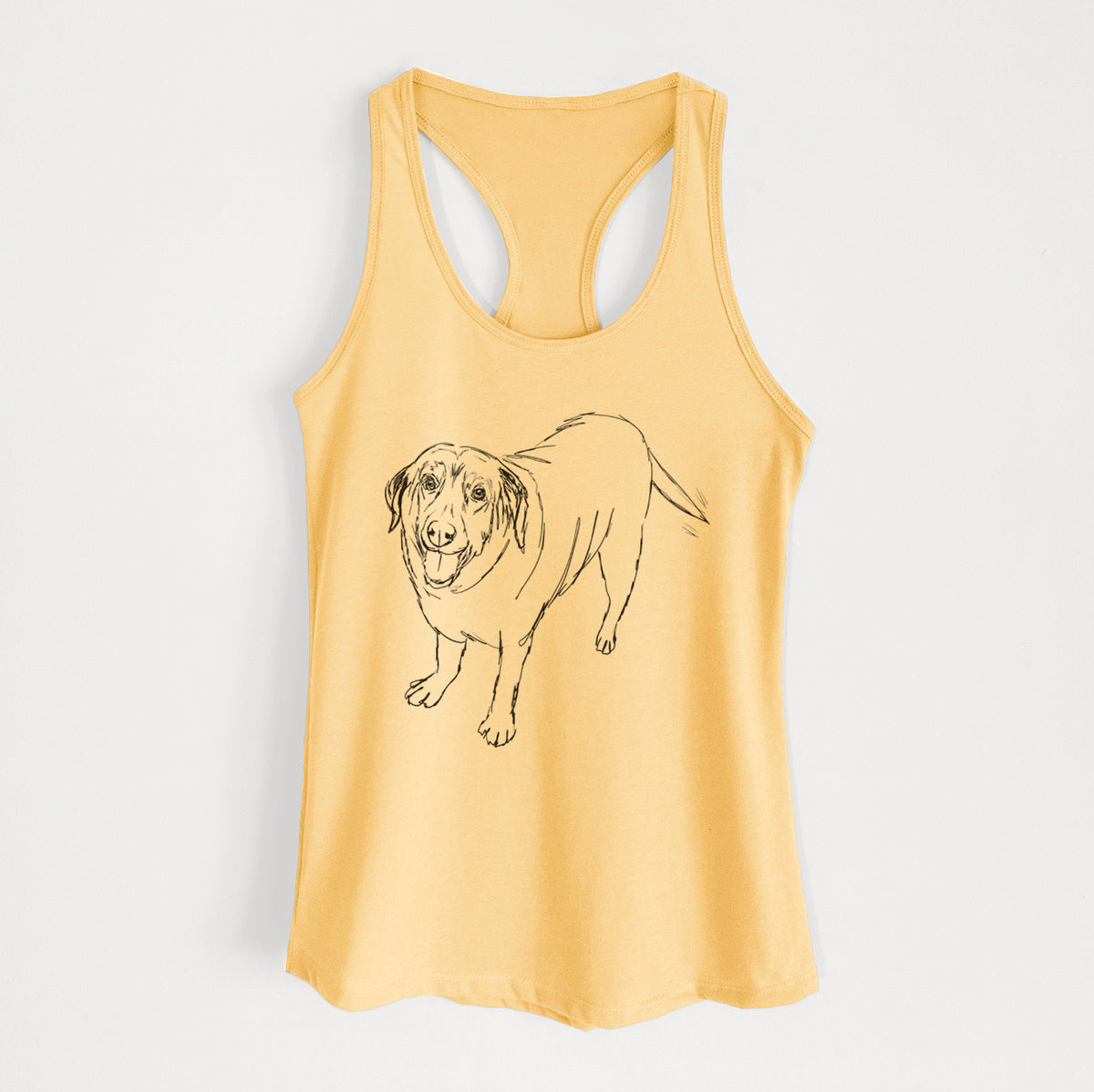 Doodled Puddles the Labrador Retriever - Women's Racerback Tanktop