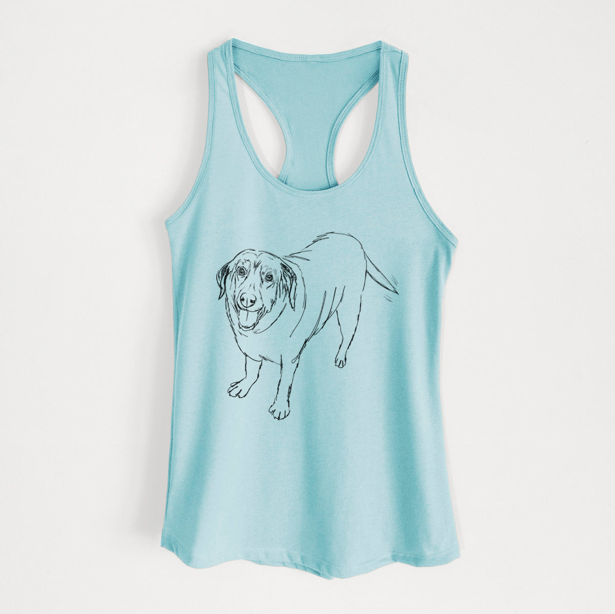 Doodled Puddles the Labrador Retriever - Women&#39;s Racerback Tanktop