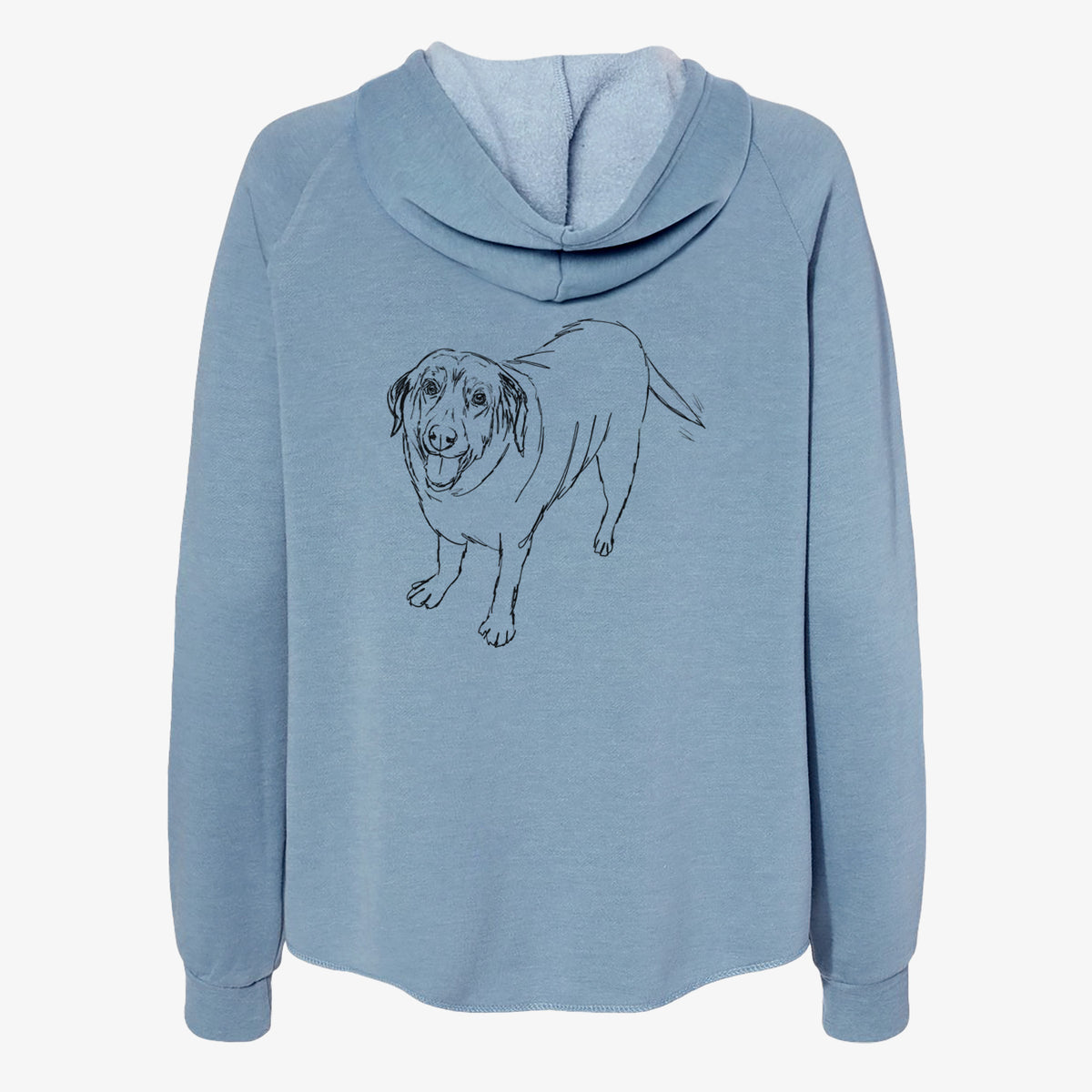Doodled Puddles the Labrador Retriever - Women's Cali Wave Zip-Up Sweatshirt
