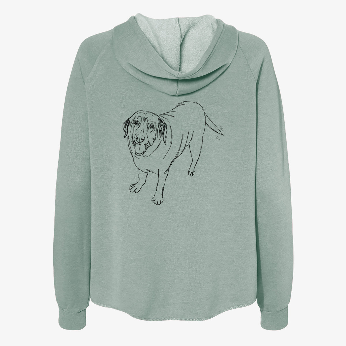 Doodled Puddles the Labrador Retriever - Women's Cali Wave Zip-Up Sweatshirt