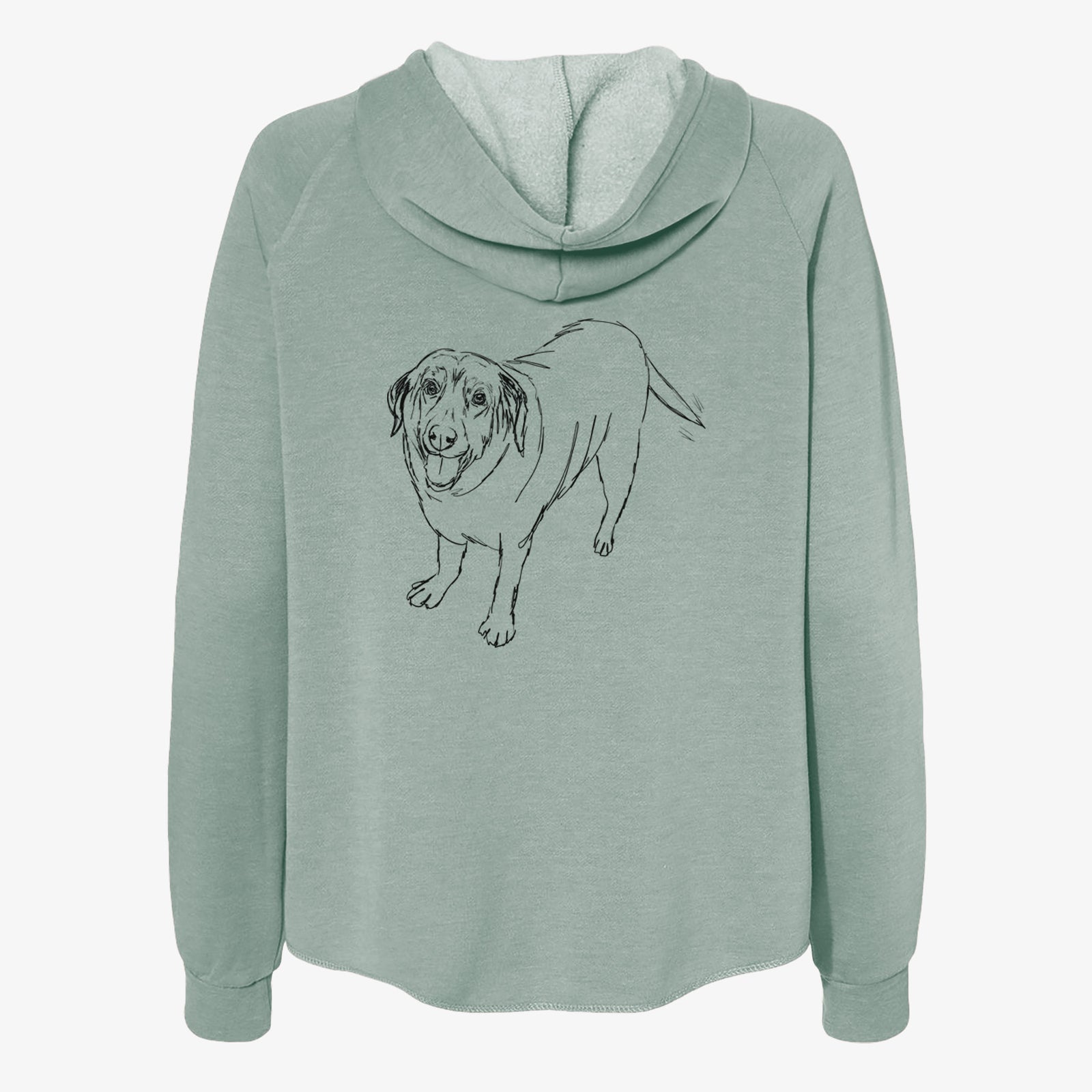 Doodled Puddles the Labrador Retriever - Women's Cali Wave Zip-Up Sweatshirt