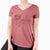 Doodled Puddles the Labrador Retriever - Women's V-neck Shirt