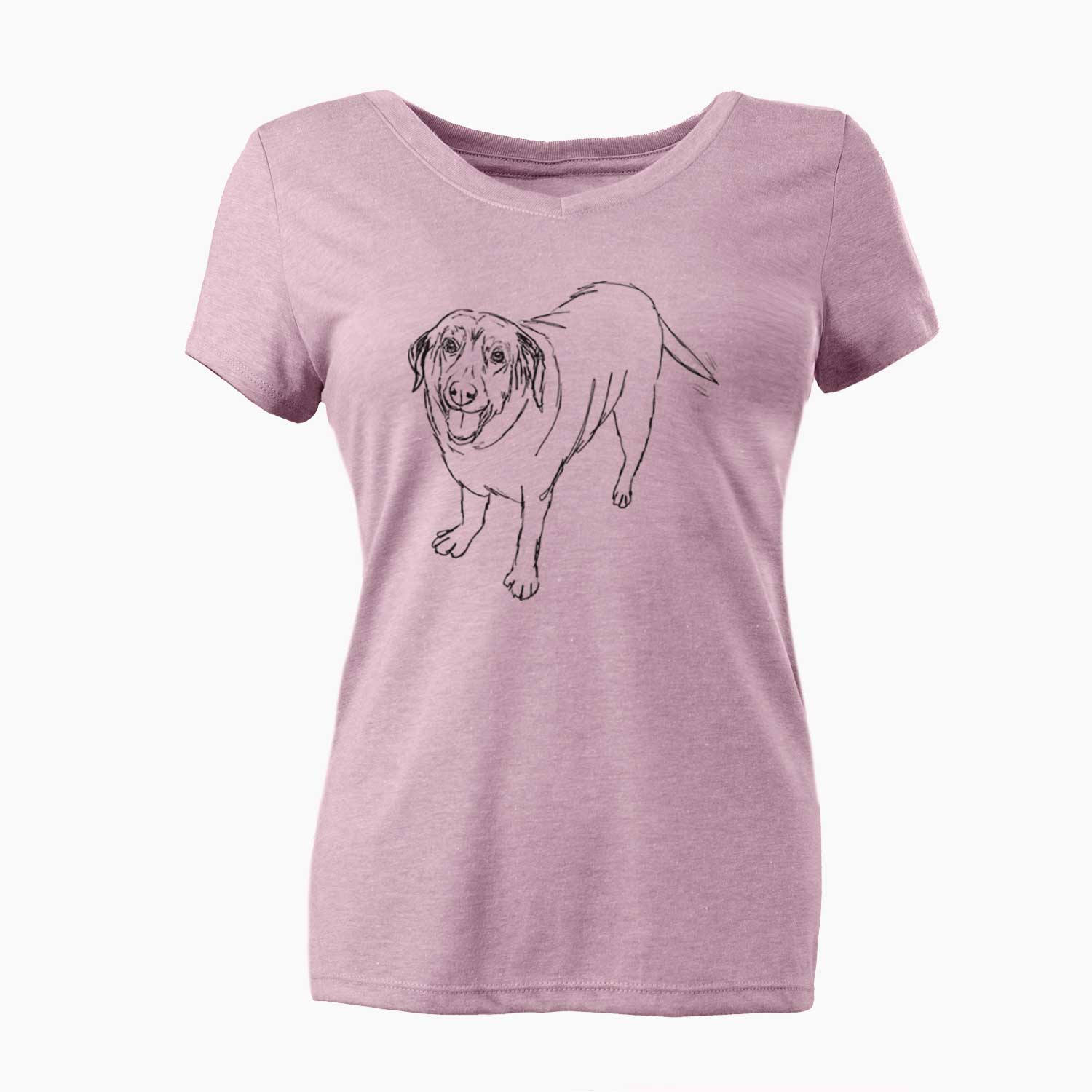 Doodled Puddles the Labrador Retriever - Women's V-neck Shirt