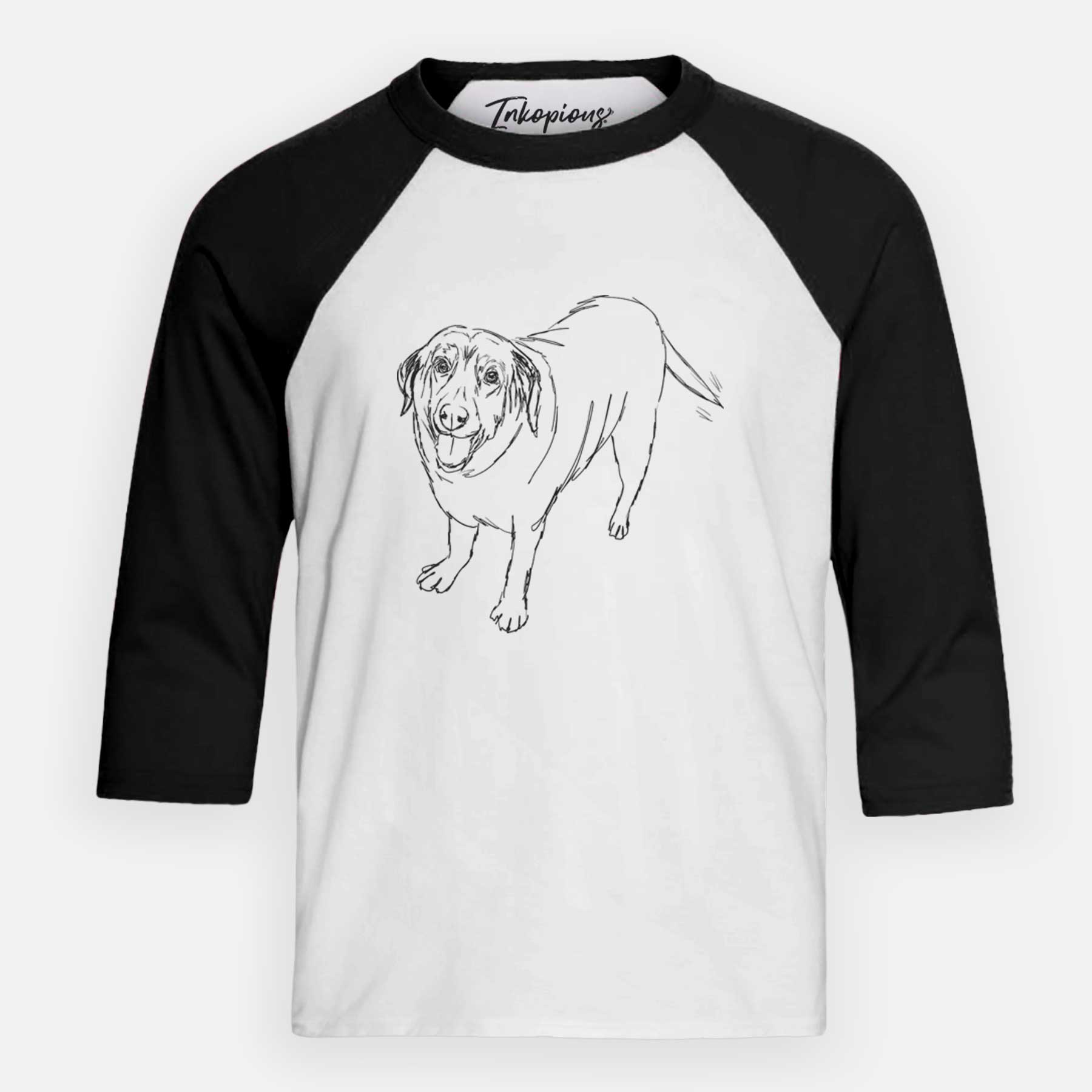 Doodled Puddles the Labrador Retriever - Youth 3/4 Long Sleeve