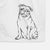 Doodled Pug Decorative Hand Towel