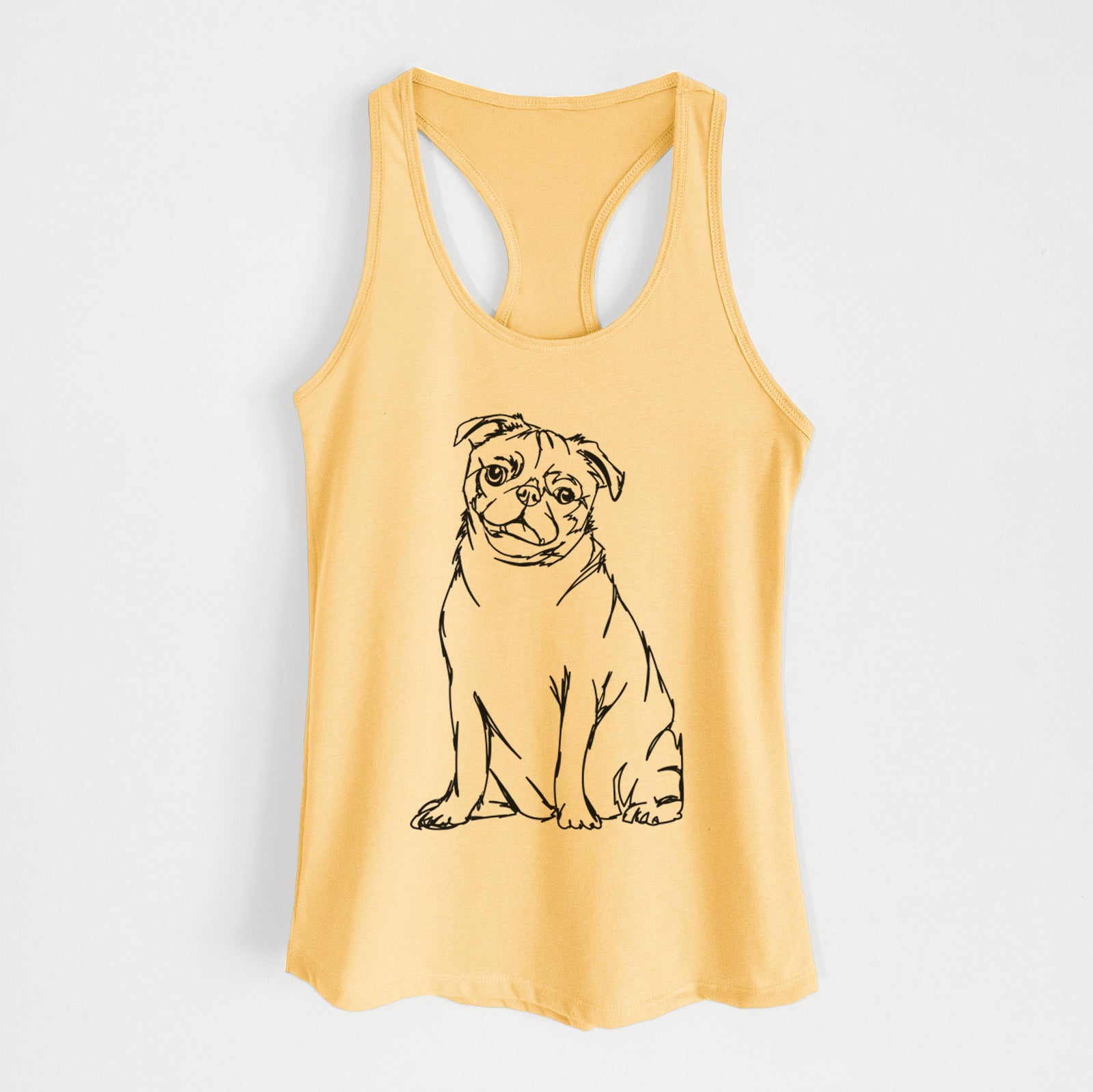 Doodled Pug - Women's Racerback Tanktop