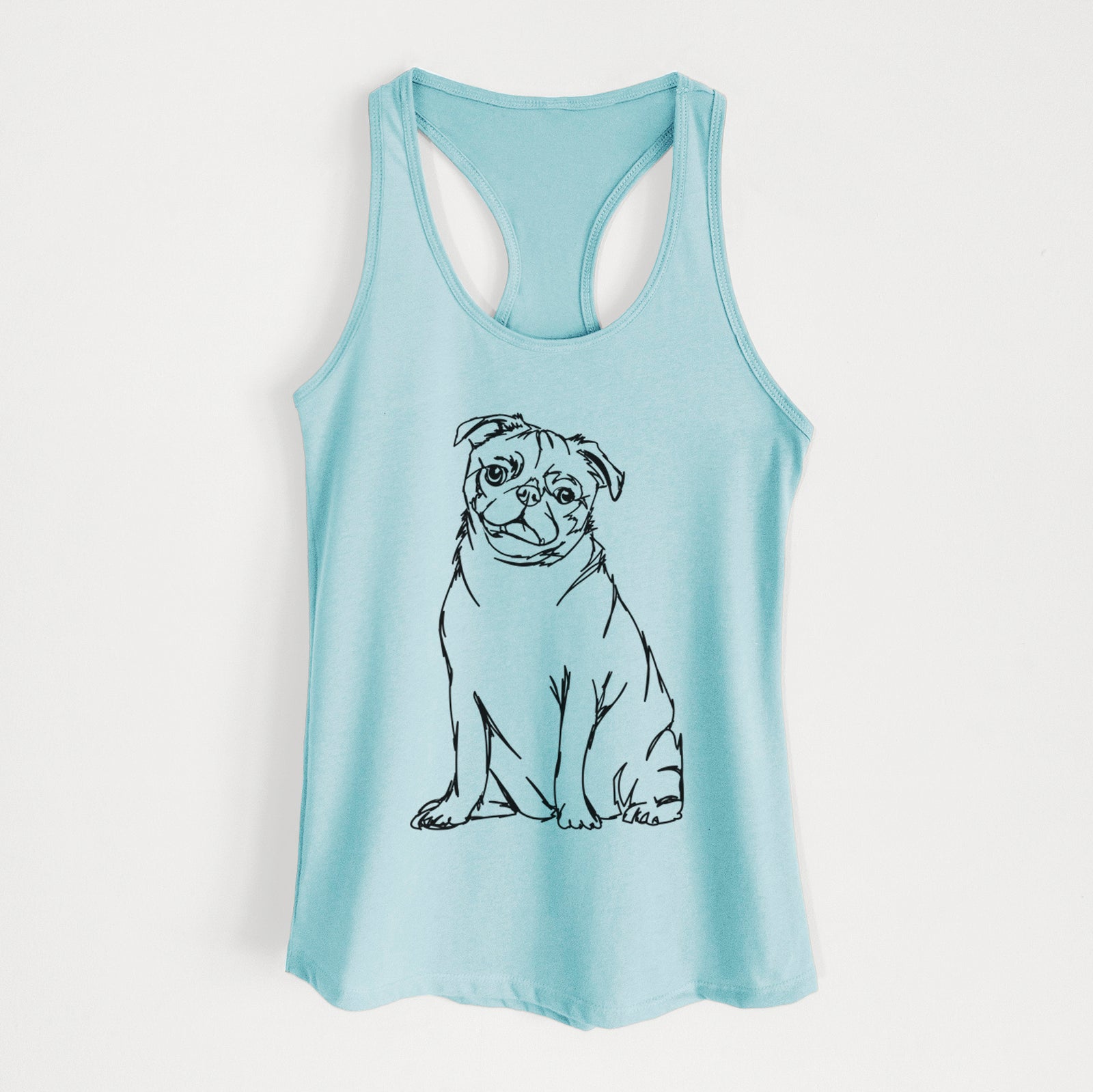 Doodled Pug - Women's Racerback Tanktop