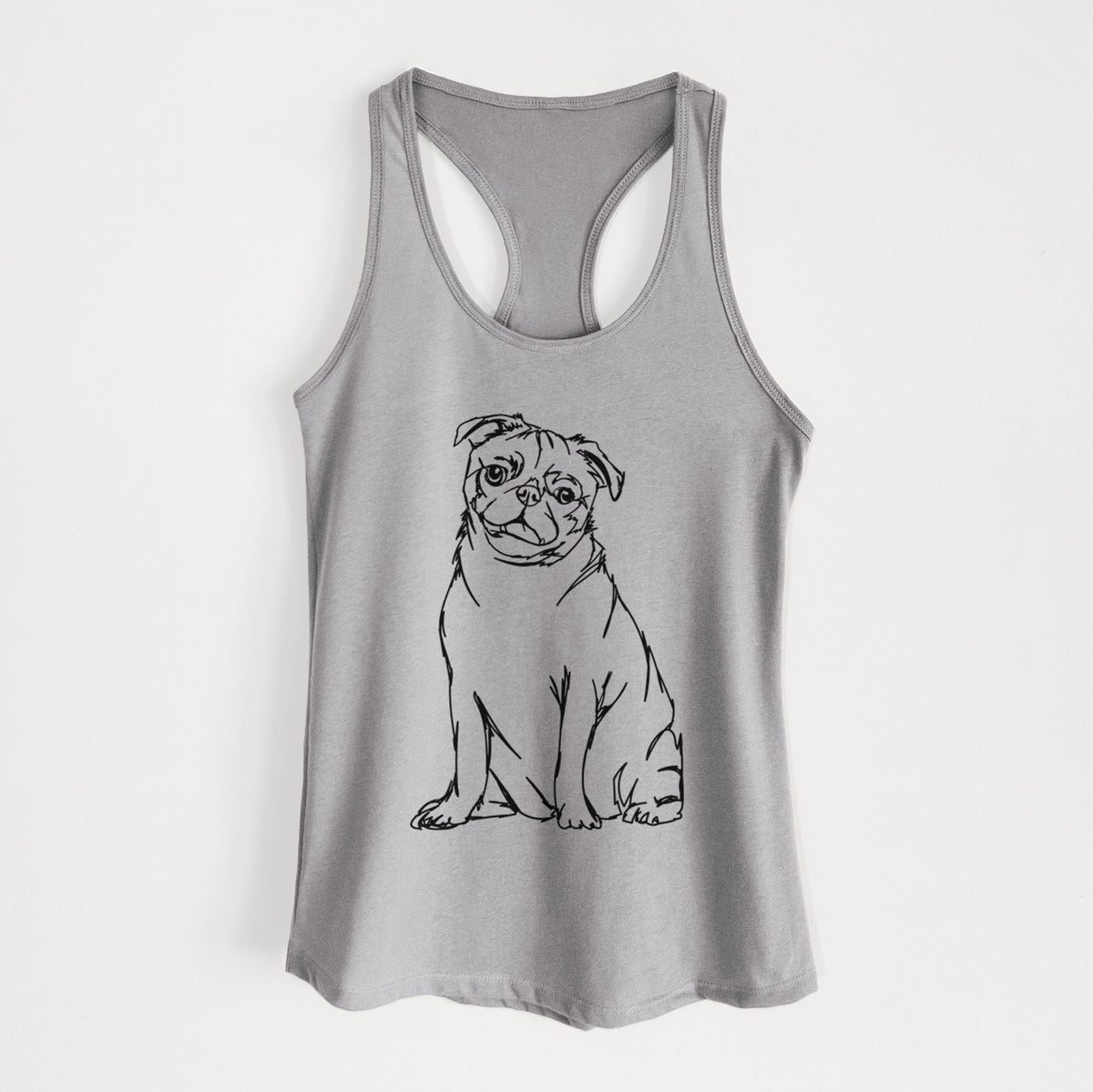 Doodled Pug - Women's Racerback Tanktop