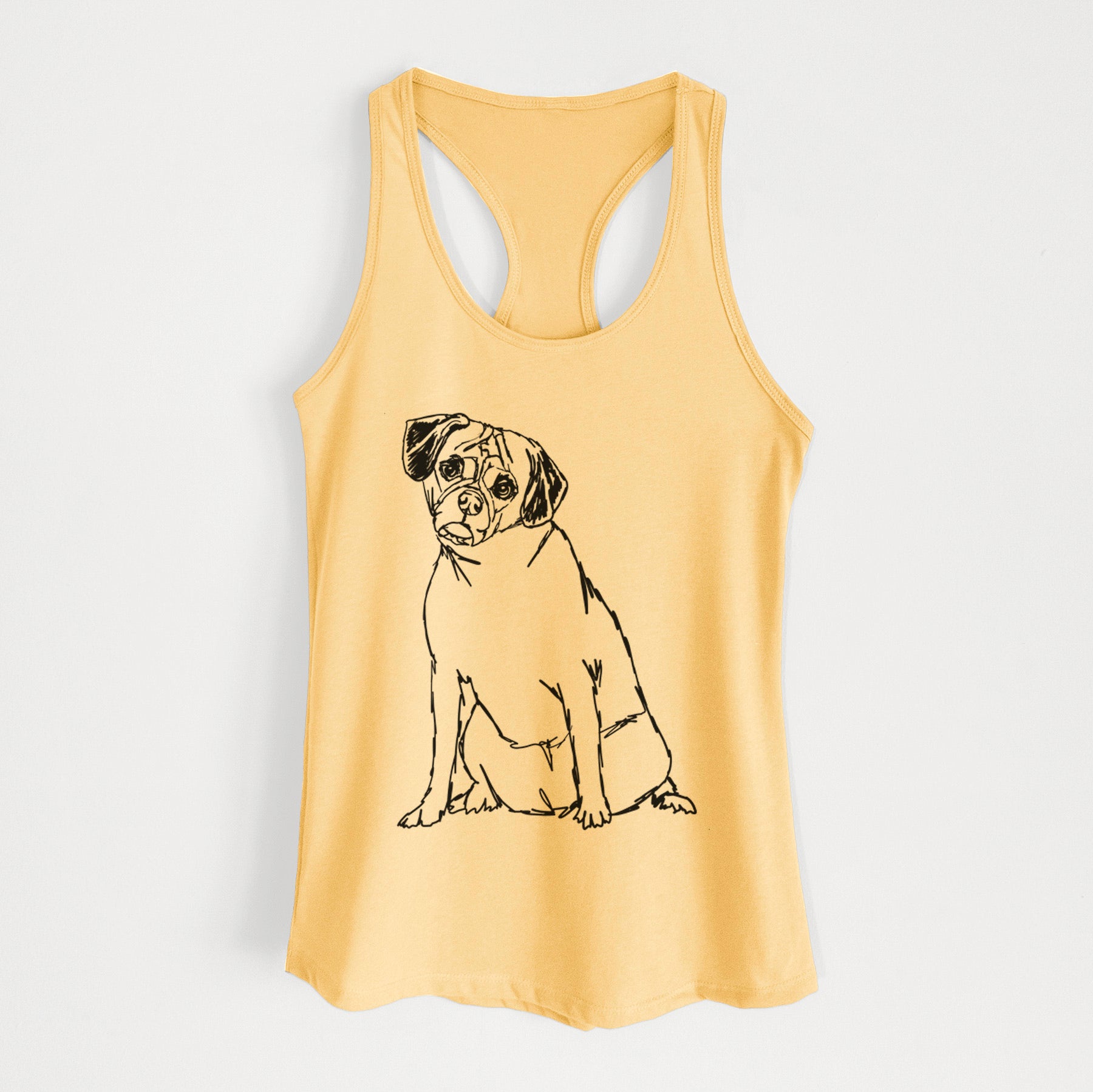 Doodled Puggle - Women's Racerback Tanktop