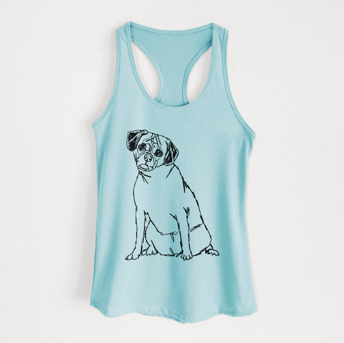 Doodled Puggle - Women&#39;s Racerback Tanktop