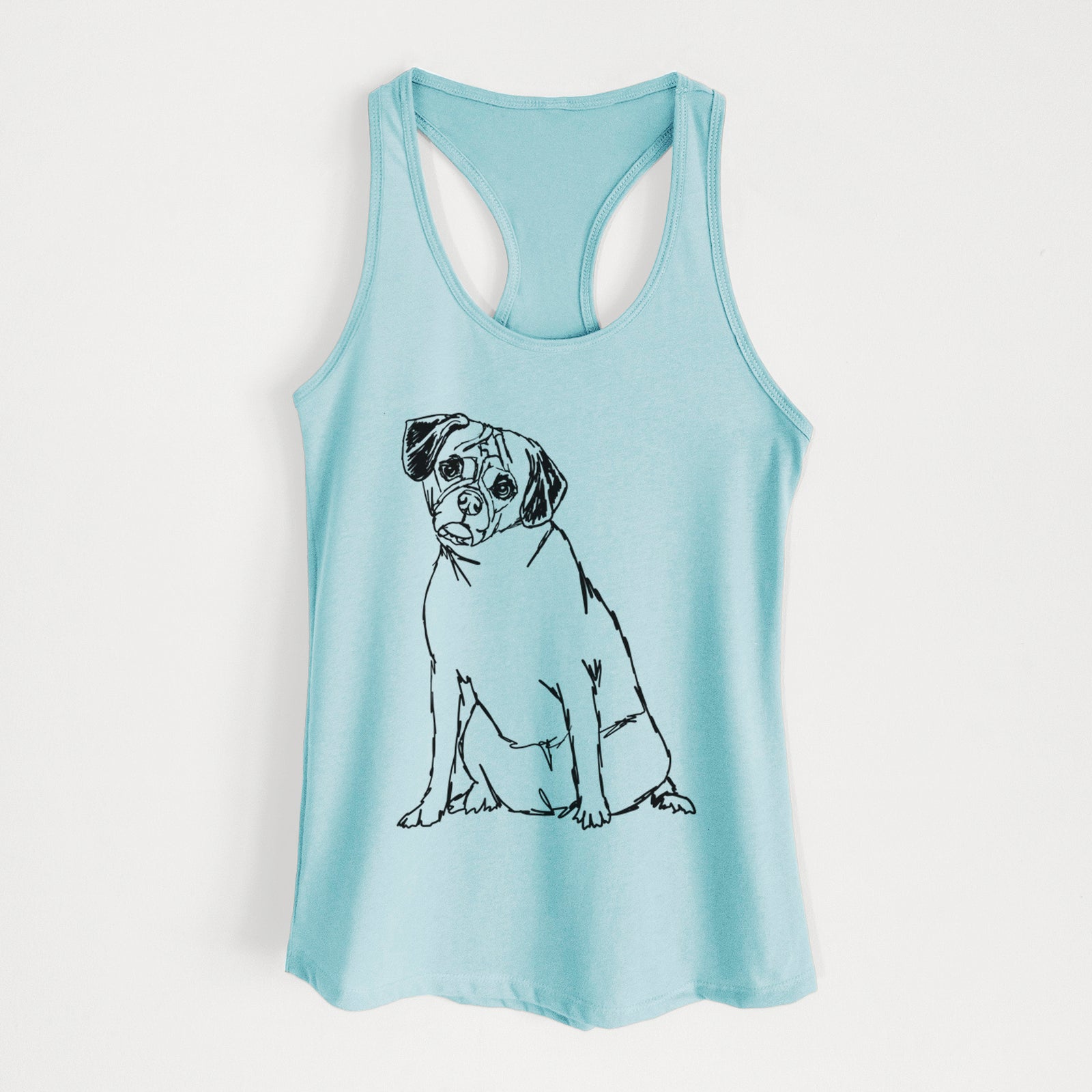 Doodled Puggle - Women's Racerback Tanktop