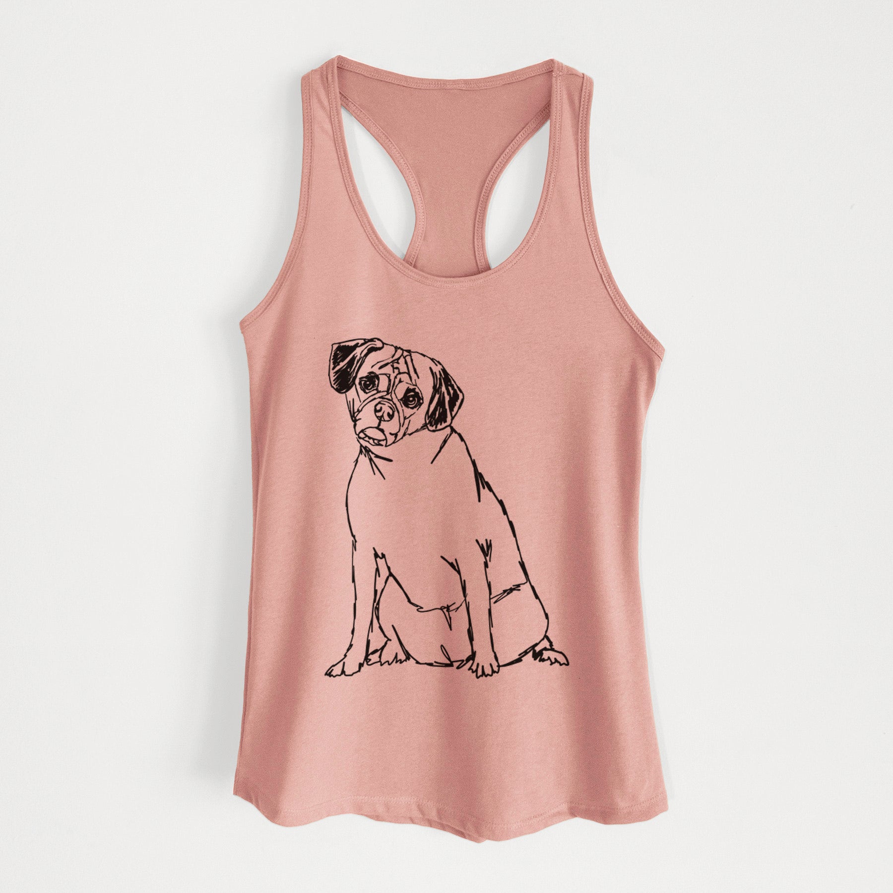 Doodled Puggle - Women's Racerback Tanktop