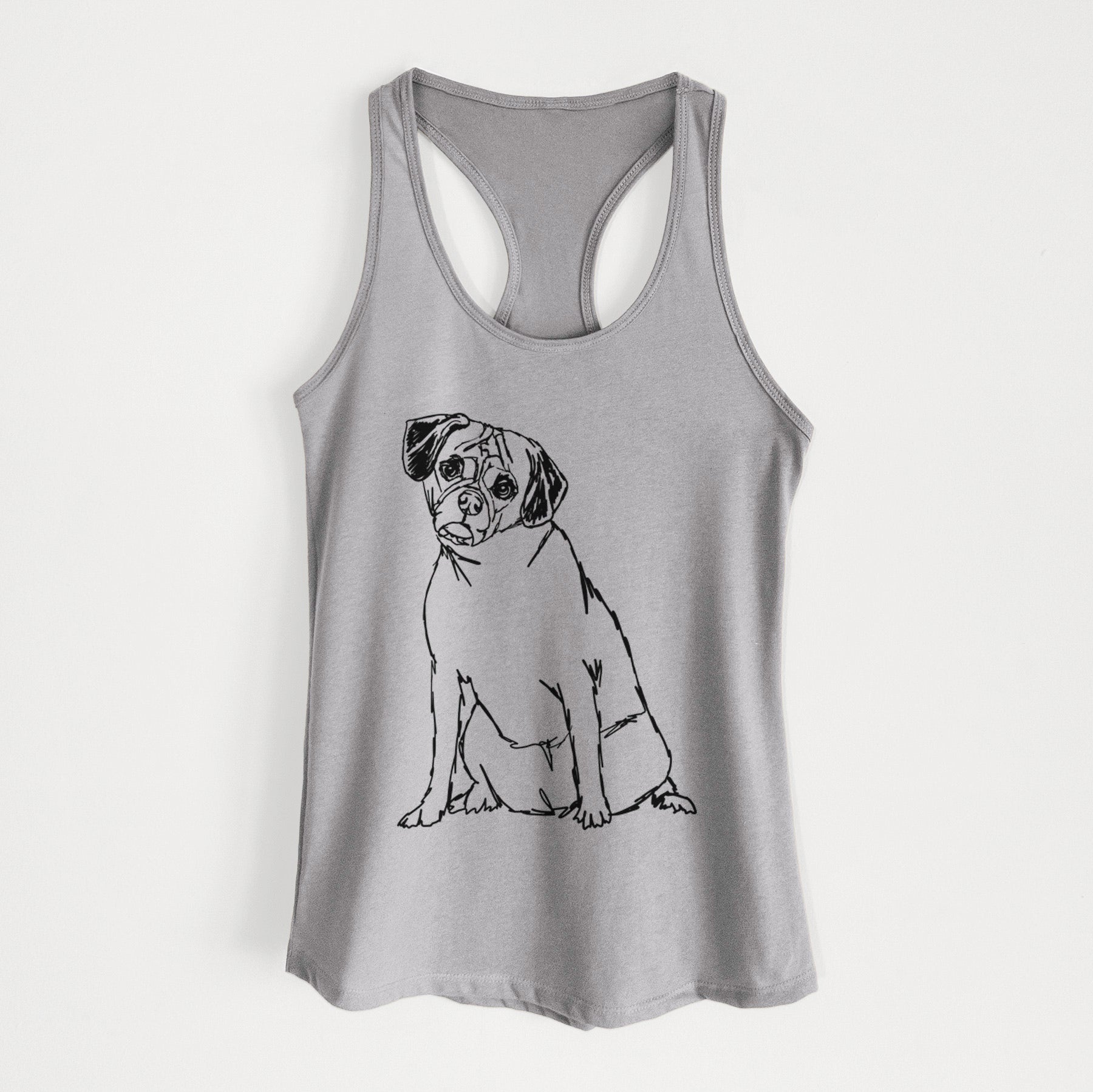 Doodled Puggle - Women's Racerback Tanktop