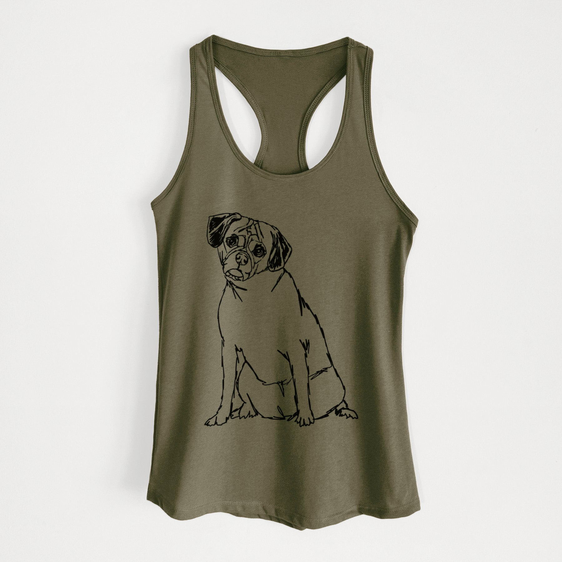 Doodled Puggle - Women's Racerback Tanktop