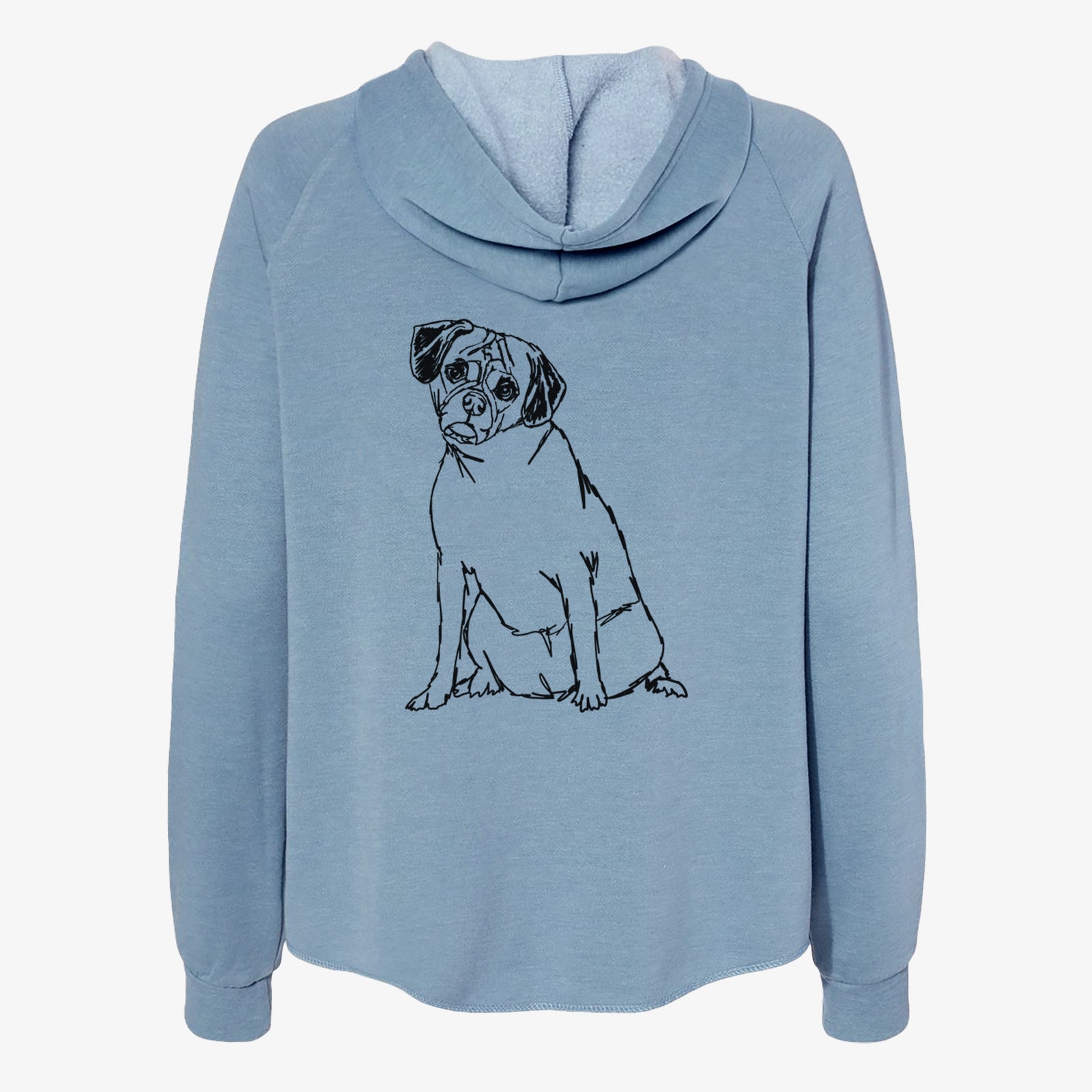 Doodled Puggle - Women's Cali Wave Zip-Up Sweatshirt