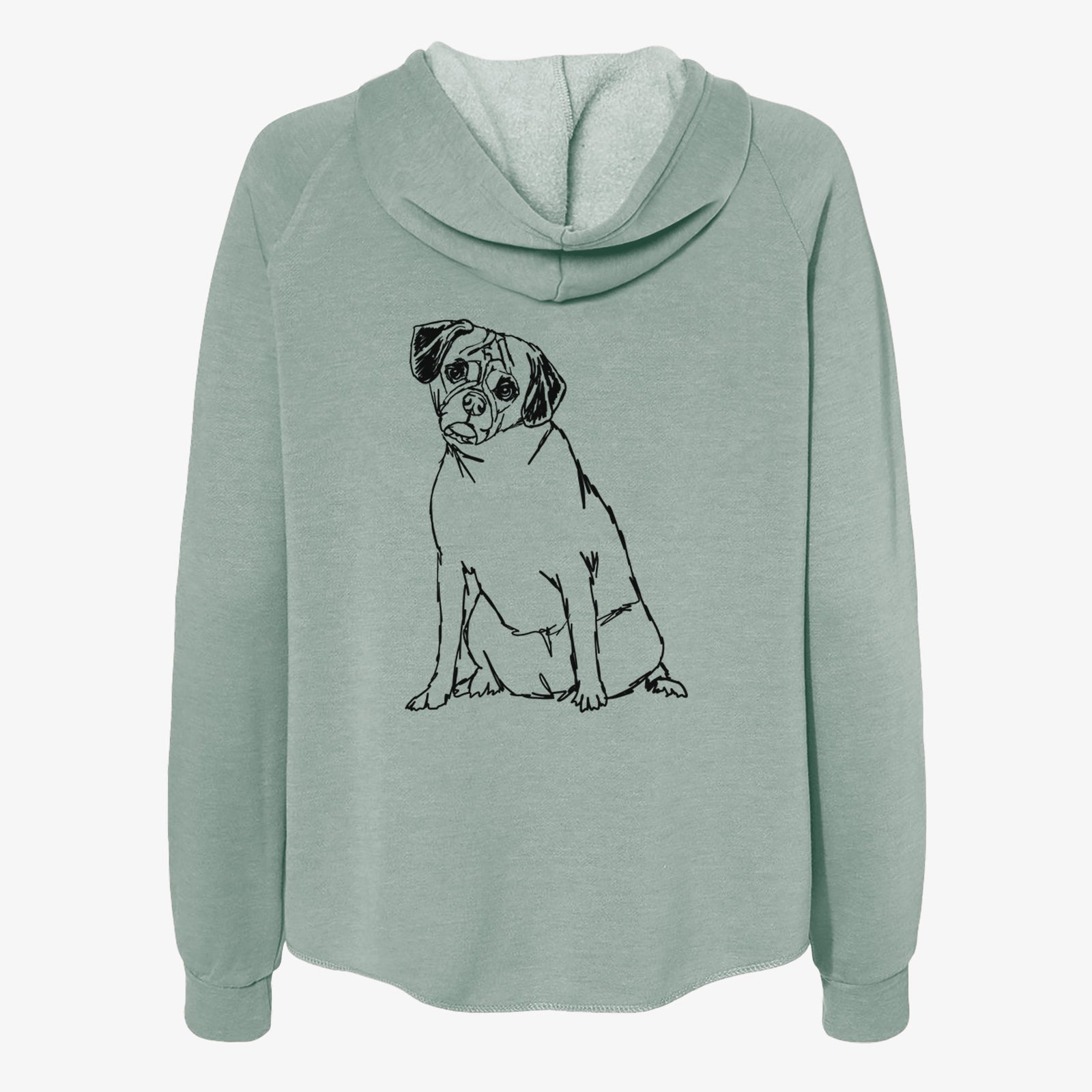 Doodled Puggle - Women's Cali Wave Zip-Up Sweatshirt