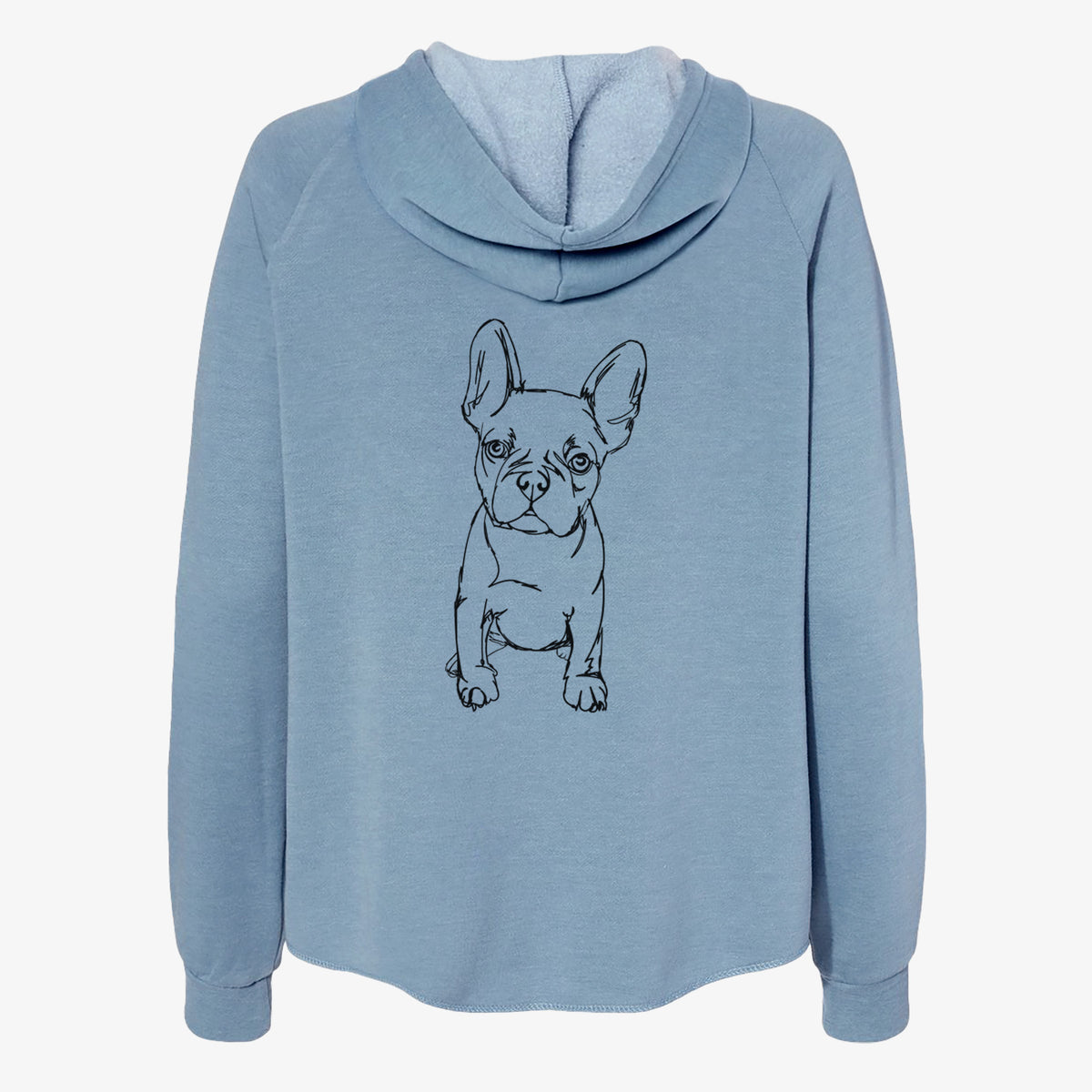 Doodled Franco the French Bulldog Puppy - Women's Cali Wave Zip-Up Sweatshirt