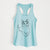 Doodled Quark the Siamese Cat - Women's Racerback Tanktop