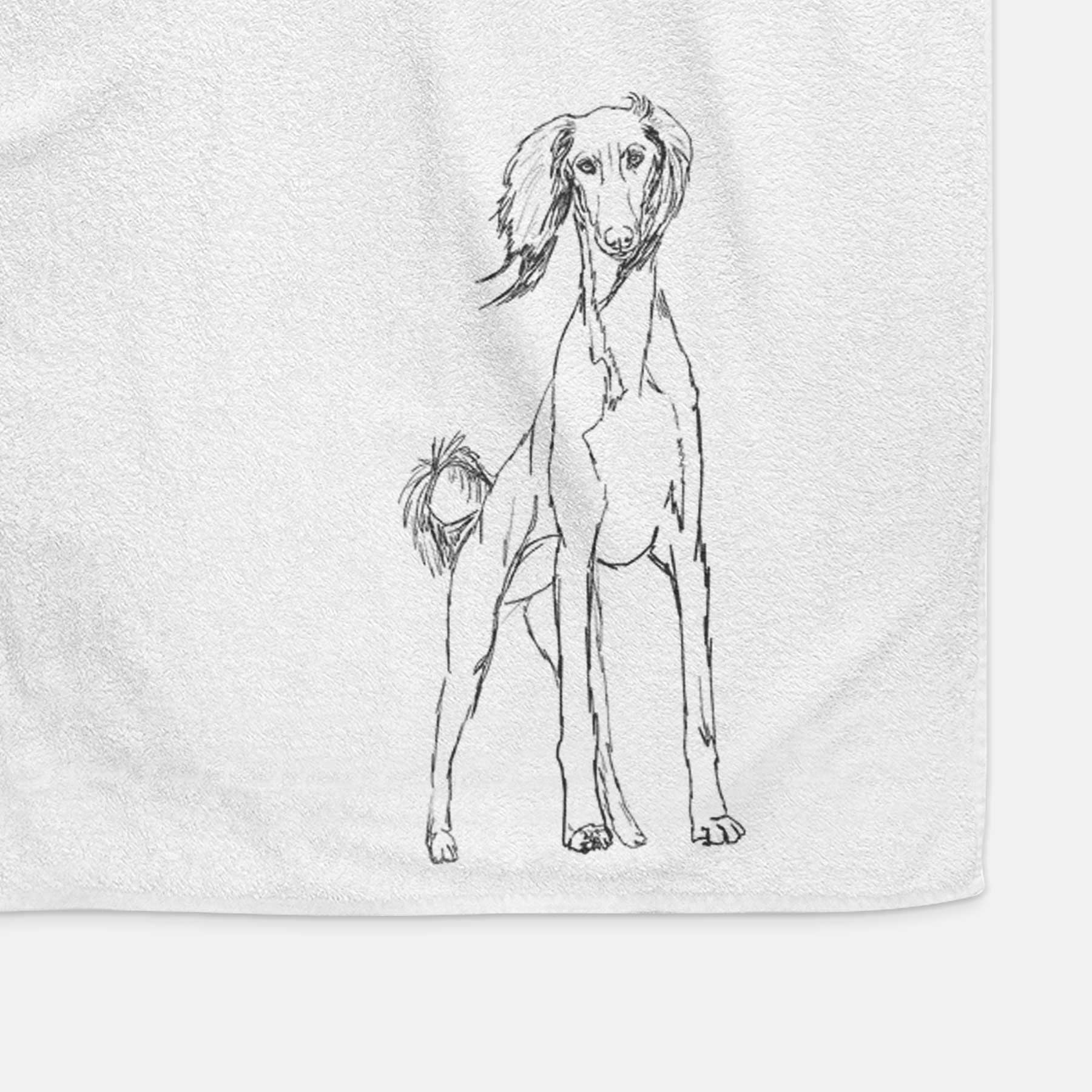 Doodled Ramses the Saluki Decorative Hand Towel