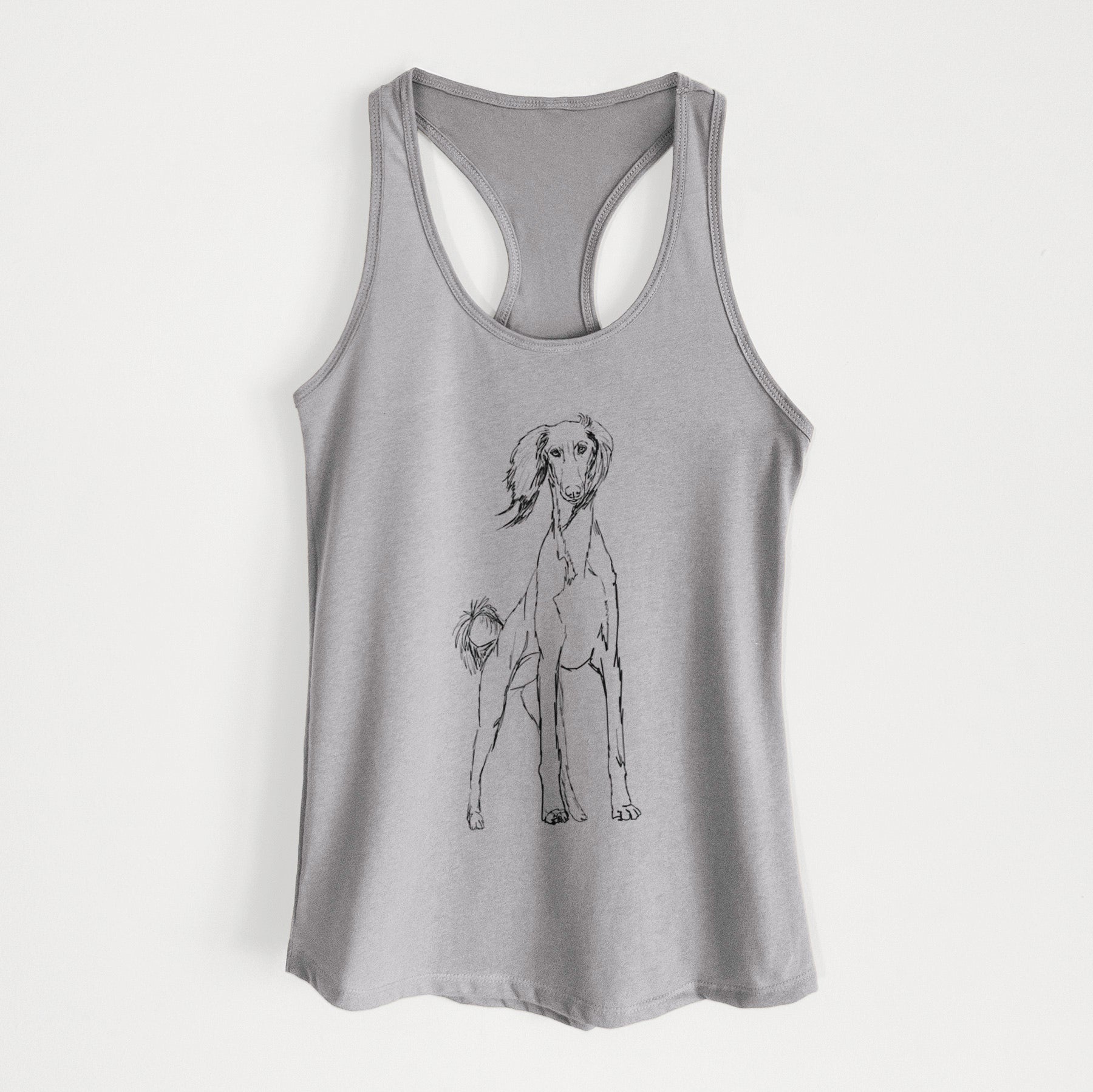 Doodled Ramses the Saluki - Women's Racerback Tanktop