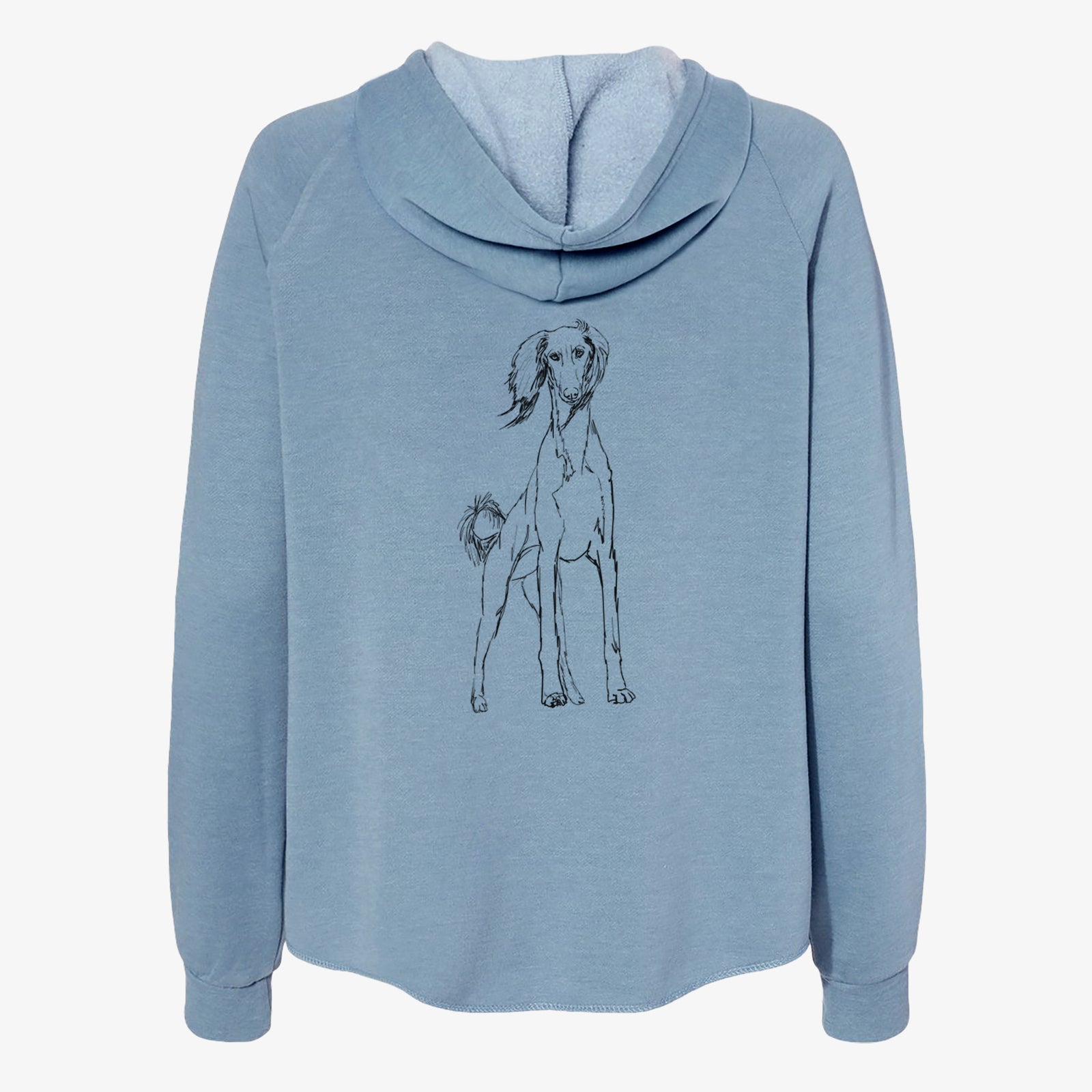 Doodled Ramses the Saluki - Women's Cali Wave Zip-Up Sweatshirt
