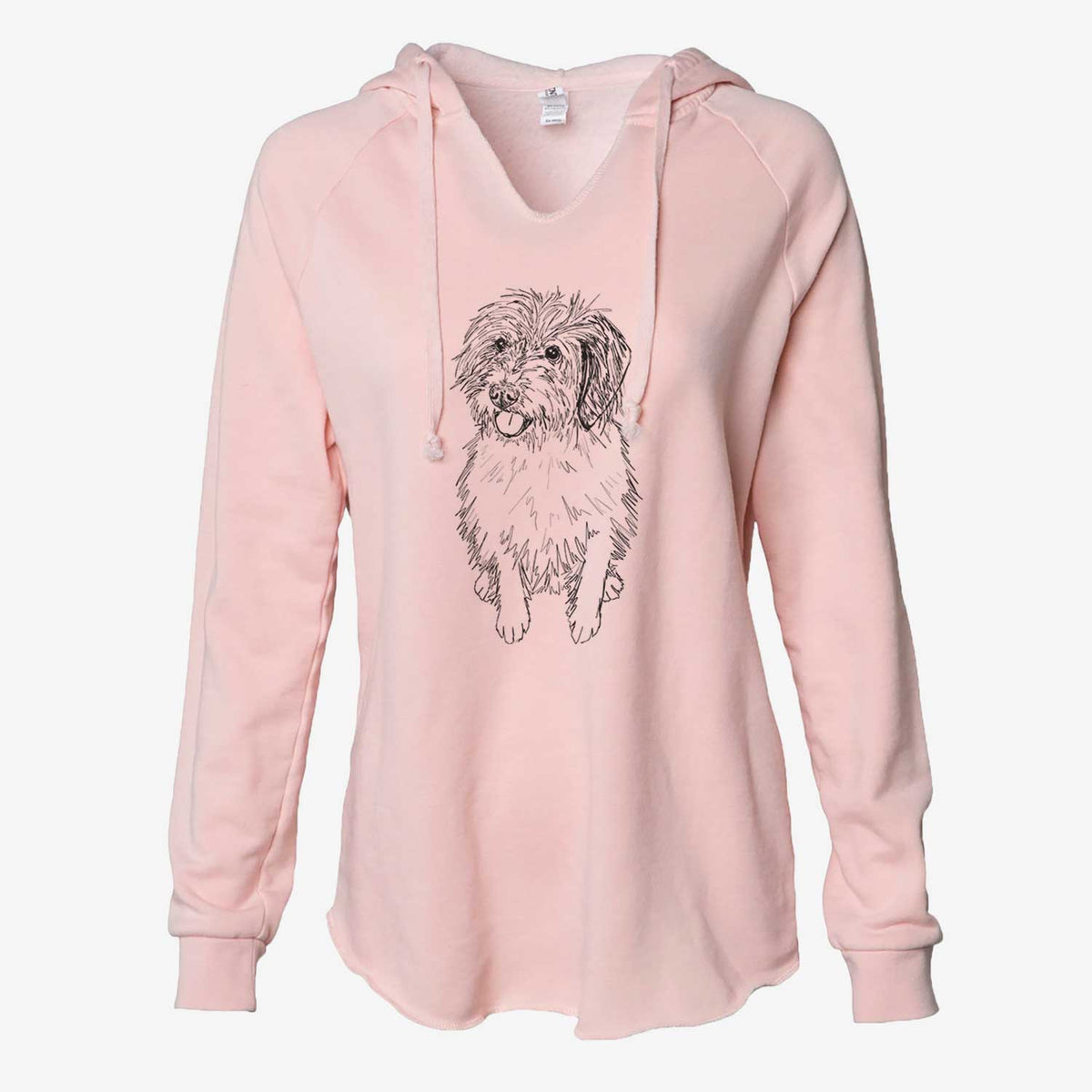 Doodled Rascal the Mixed Breed - Cali Wave Hooded Sweatshirt