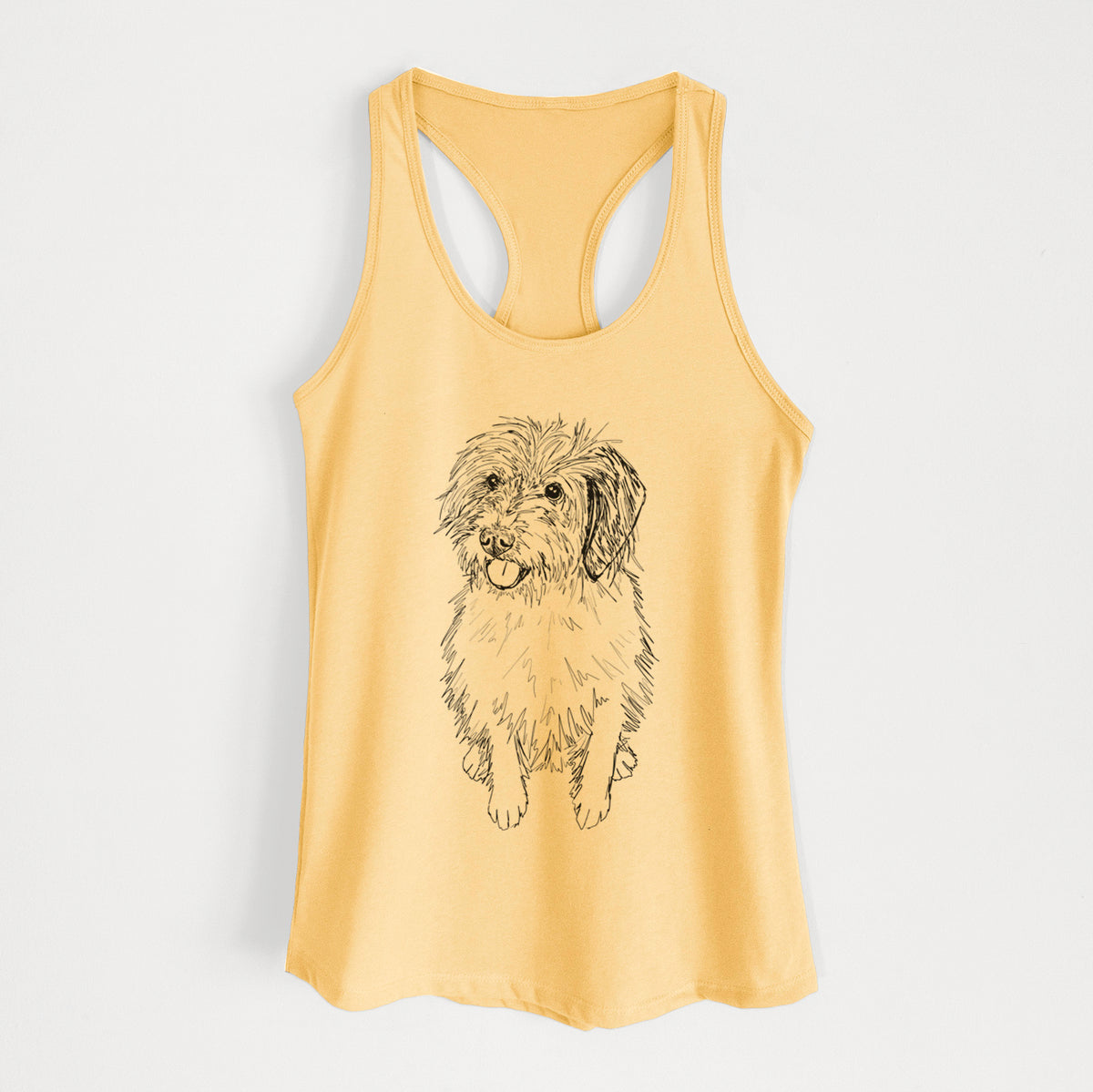 Doodled Rascal the Mixed Breed - Women's Racerback Tanktop