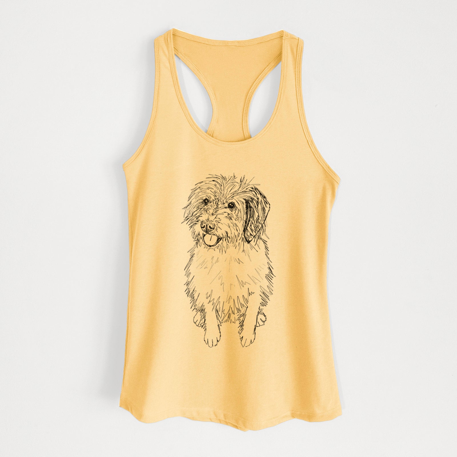 Doodled Rascal the Mixed Breed - Women's Racerback Tanktop