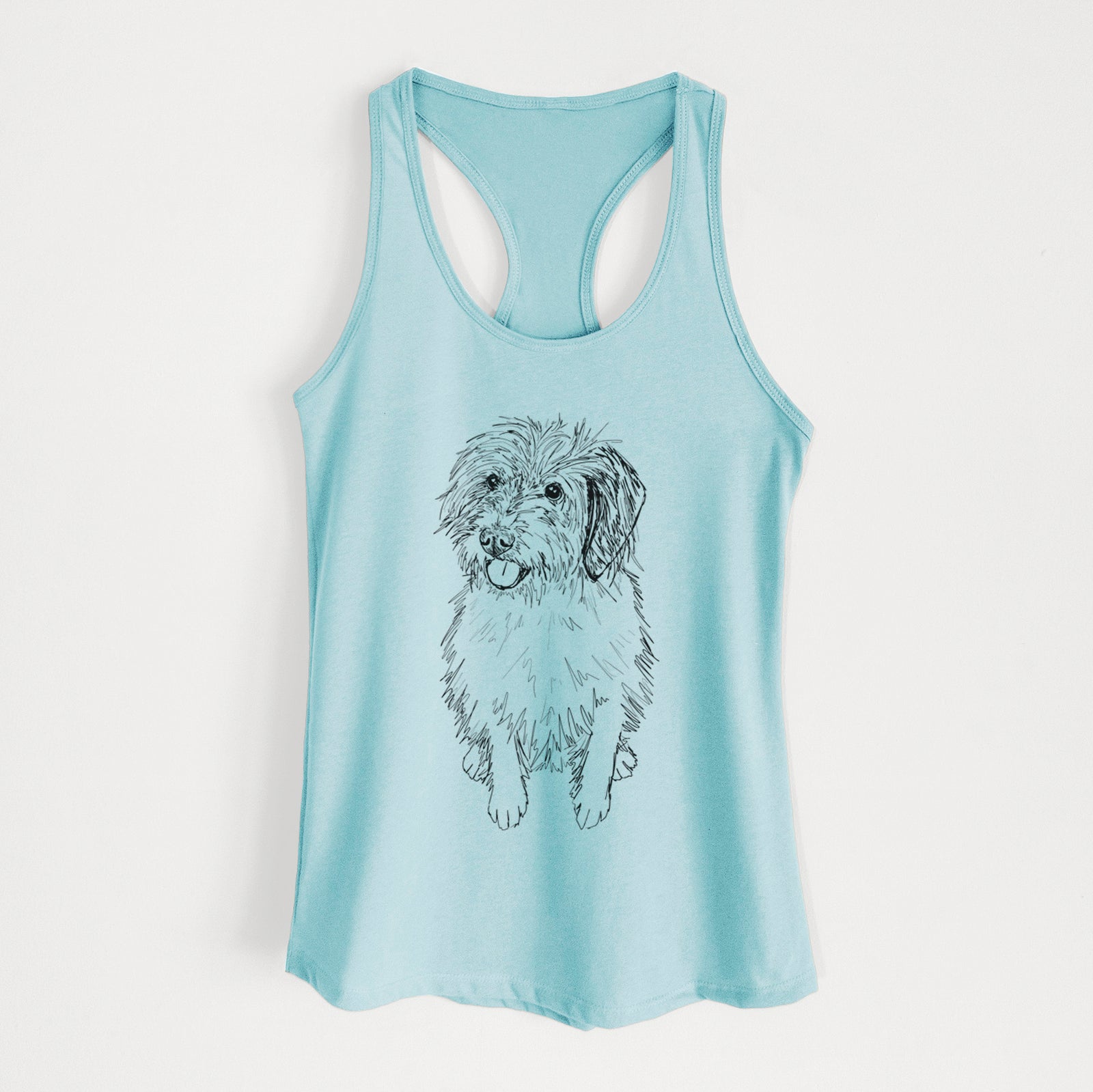 Doodled Rascal the Mixed Breed - Women's Racerback Tanktop