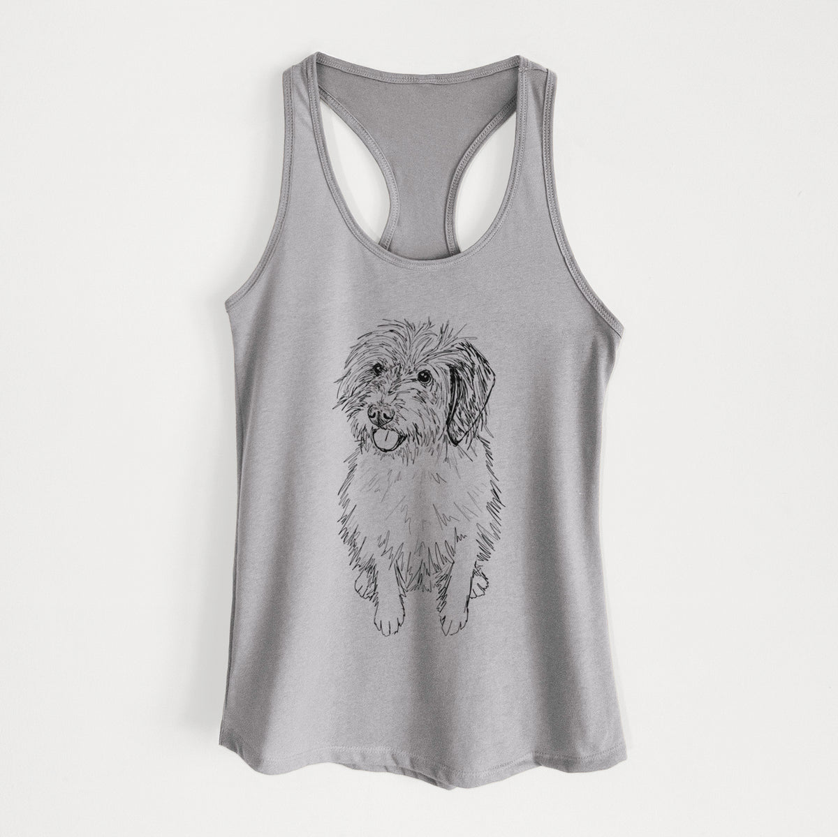 Doodled Rascal the Mixed Breed - Women's Racerback Tanktop