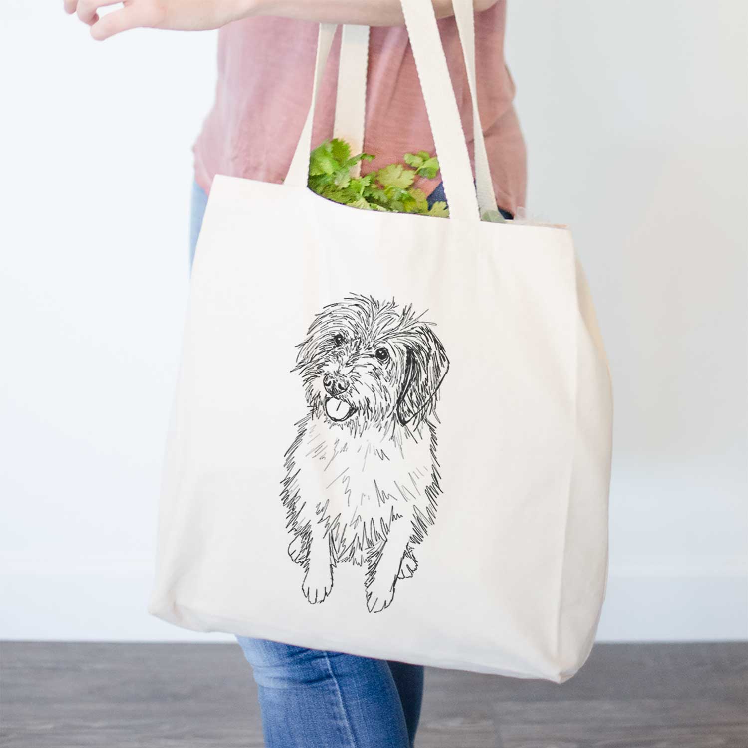 Doodled Rascal the Mixed Breed - Tote Bag