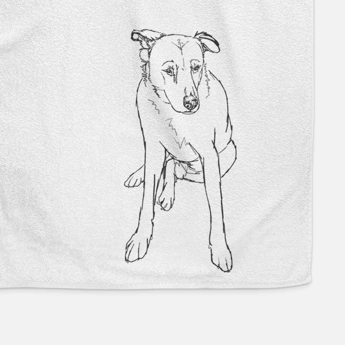 Doodled Red the Mixed Breed Decorative Hand Towel
