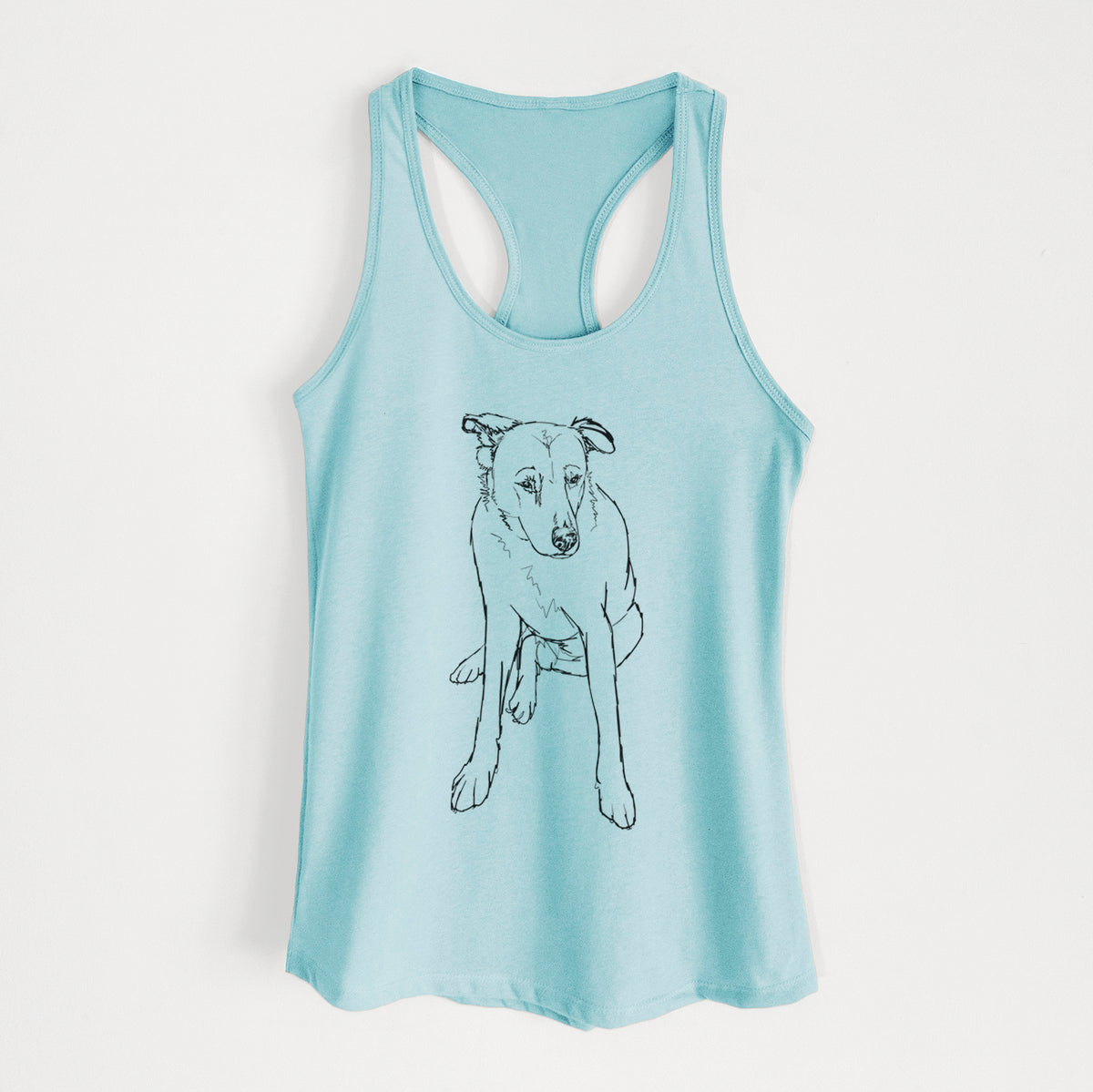 Doodled Red the Mixed Breed - Women&#39;s Racerback Tanktop