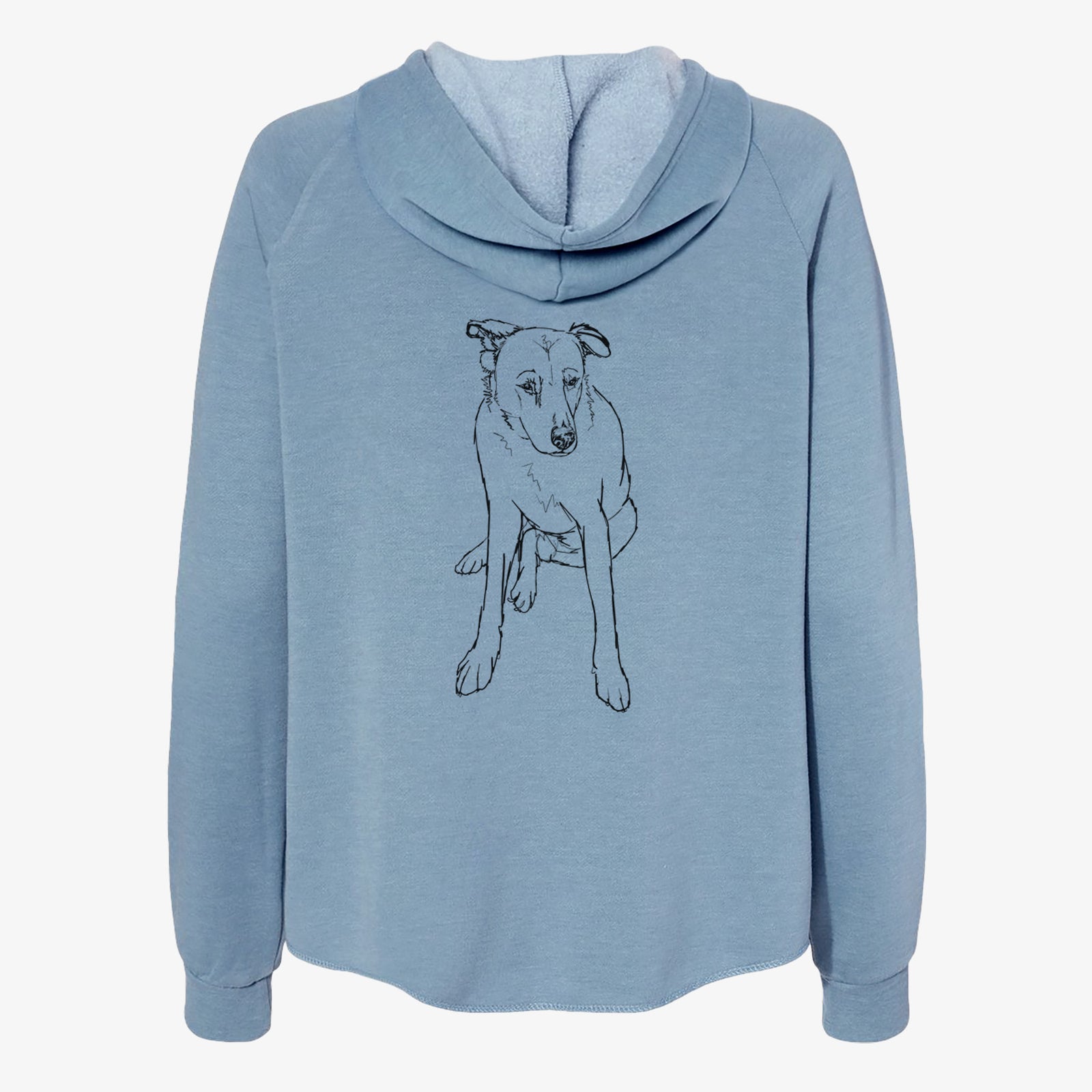 Doodled Red the Mixed Breed - Women's Cali Wave Zip-Up Sweatshirt