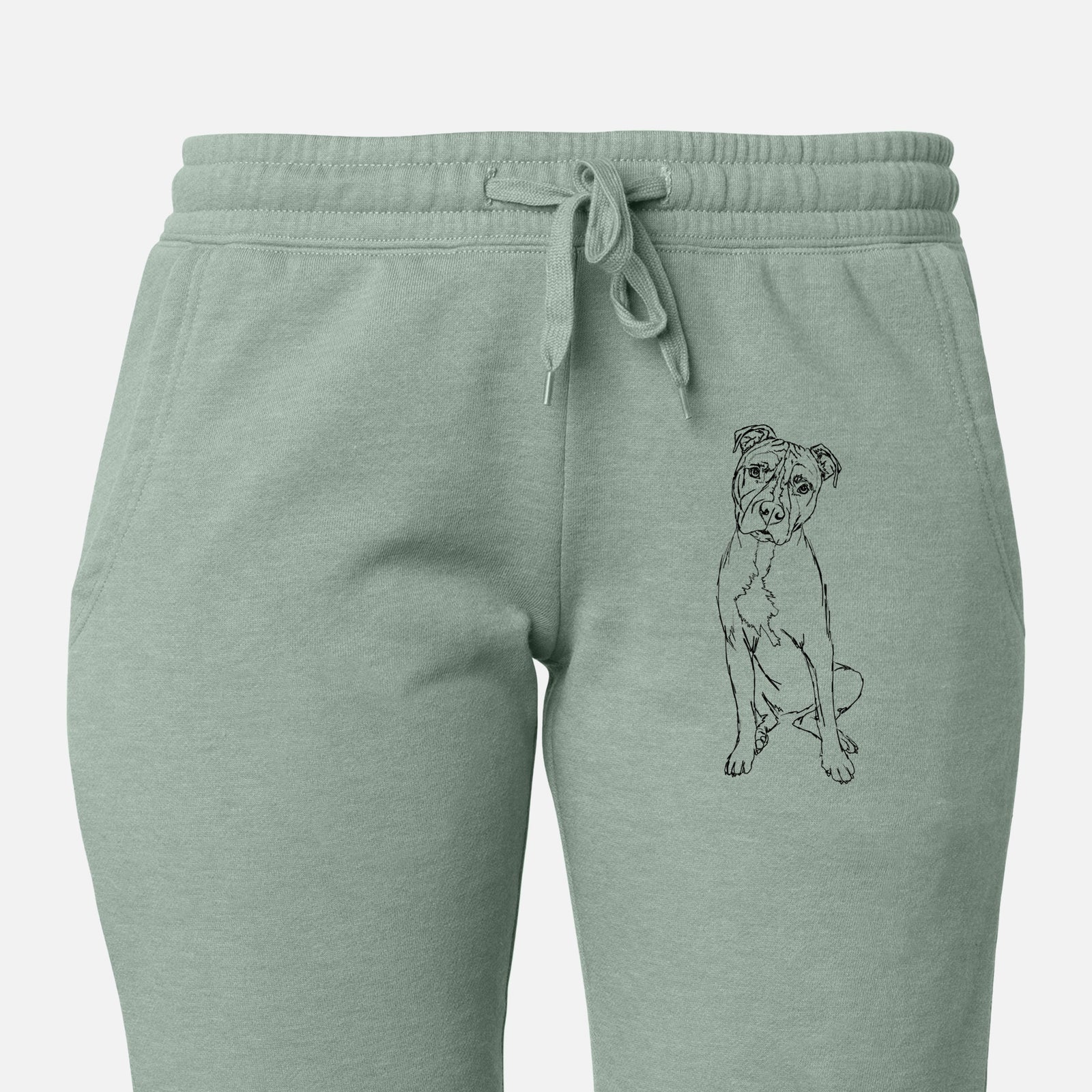 Doodled Reggie the American Staffordshire Terrier - Women's Cali Wave Joggers