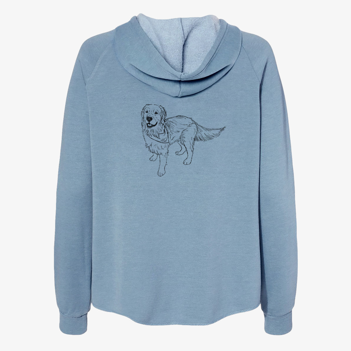 Doodled Reggie the Golden Retriever - Women's Cali Wave Zip-Up Sweatshirt