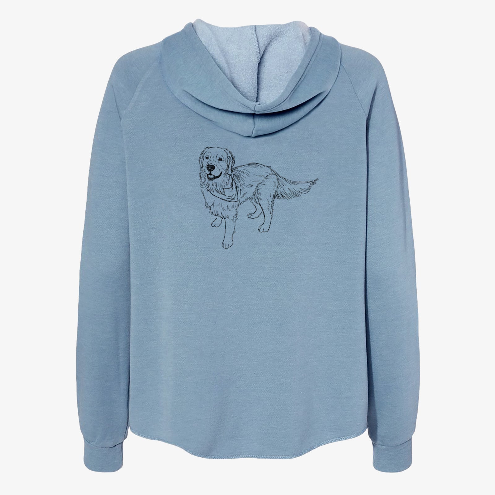Doodled Reggie the Golden Retriever - Women's Cali Wave Zip-Up Sweatshirt