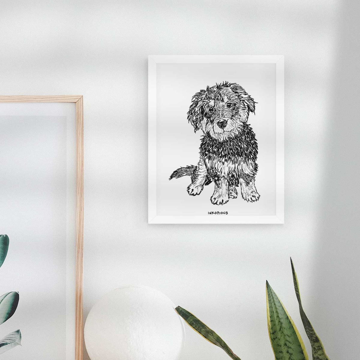 Doodled Remy the Mini Bernedoodle Art Print