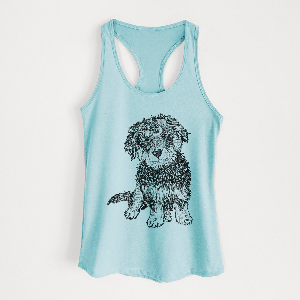 Doodled Remy the Mini Bernedoodle - Women&#39;s Racerback Tanktop