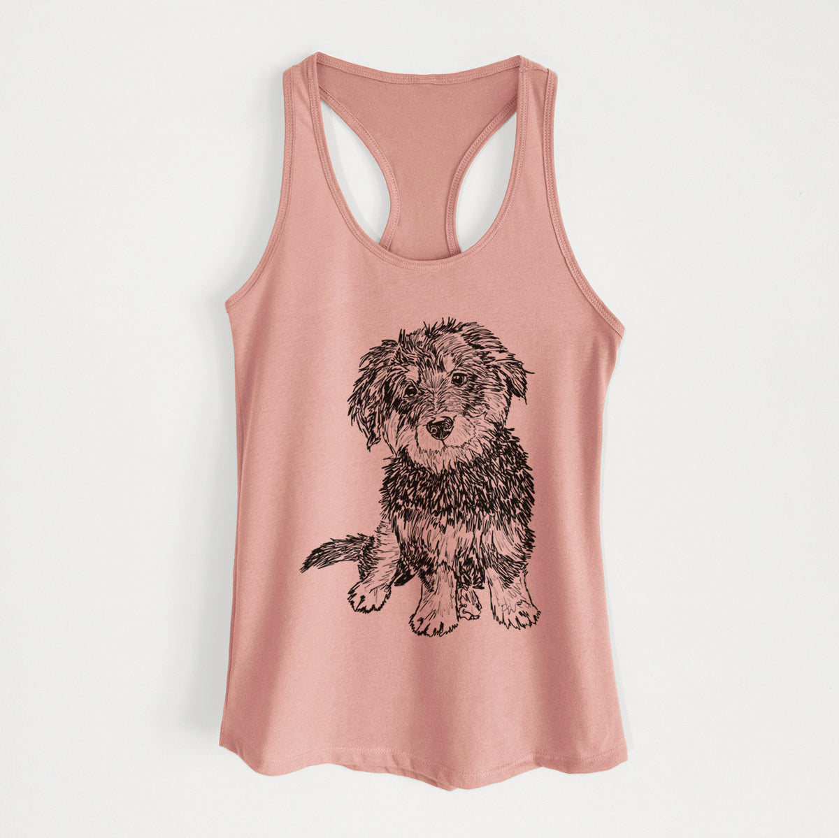 Doodled Remy the Mini Bernedoodle - Women's Racerback Tanktop