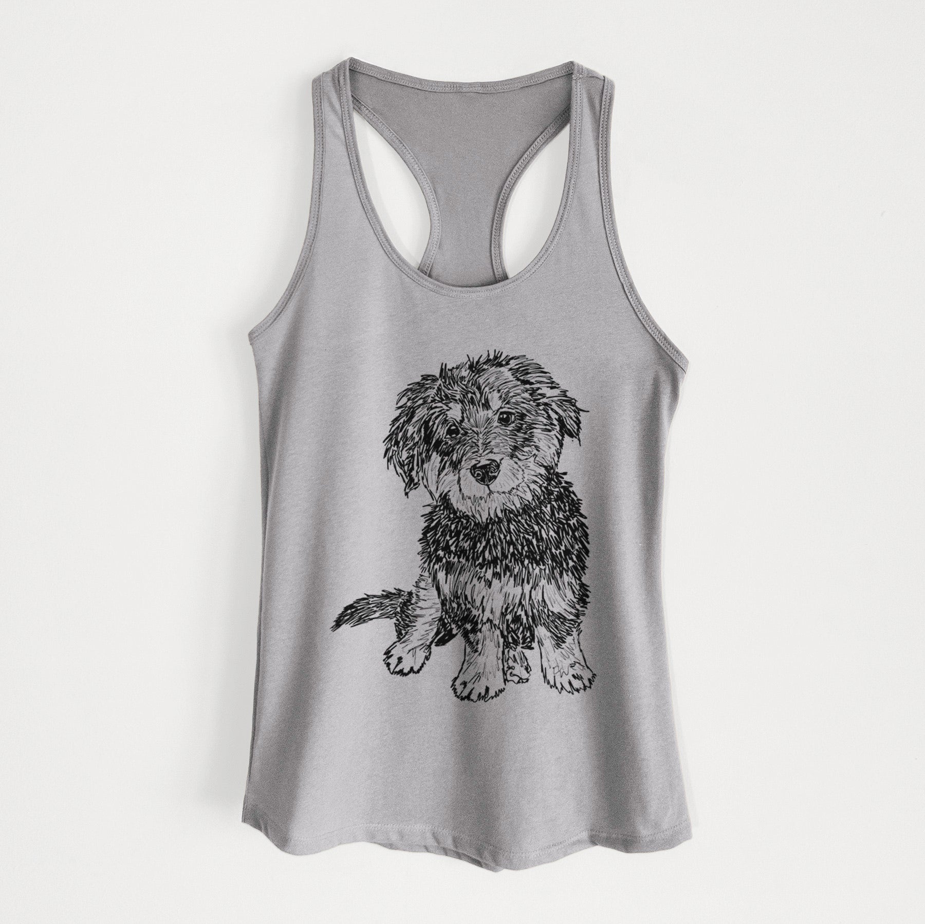 Doodled Remy the Mini Bernedoodle - Women's Racerback Tanktop