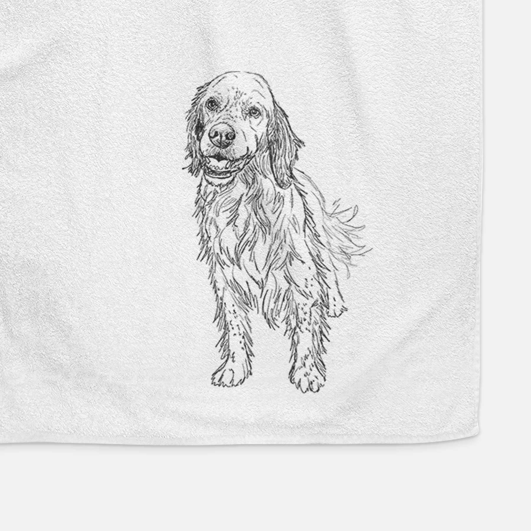 Doodled Rex the English Setter Decorative Hand Towel