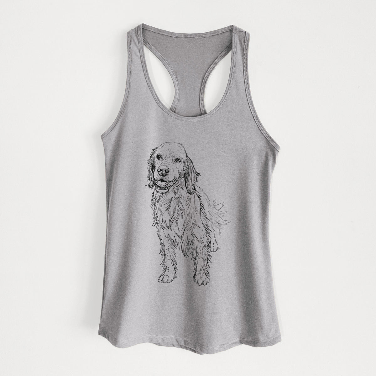 Doodled Rex the English Setter - Women's Racerback Tanktop
