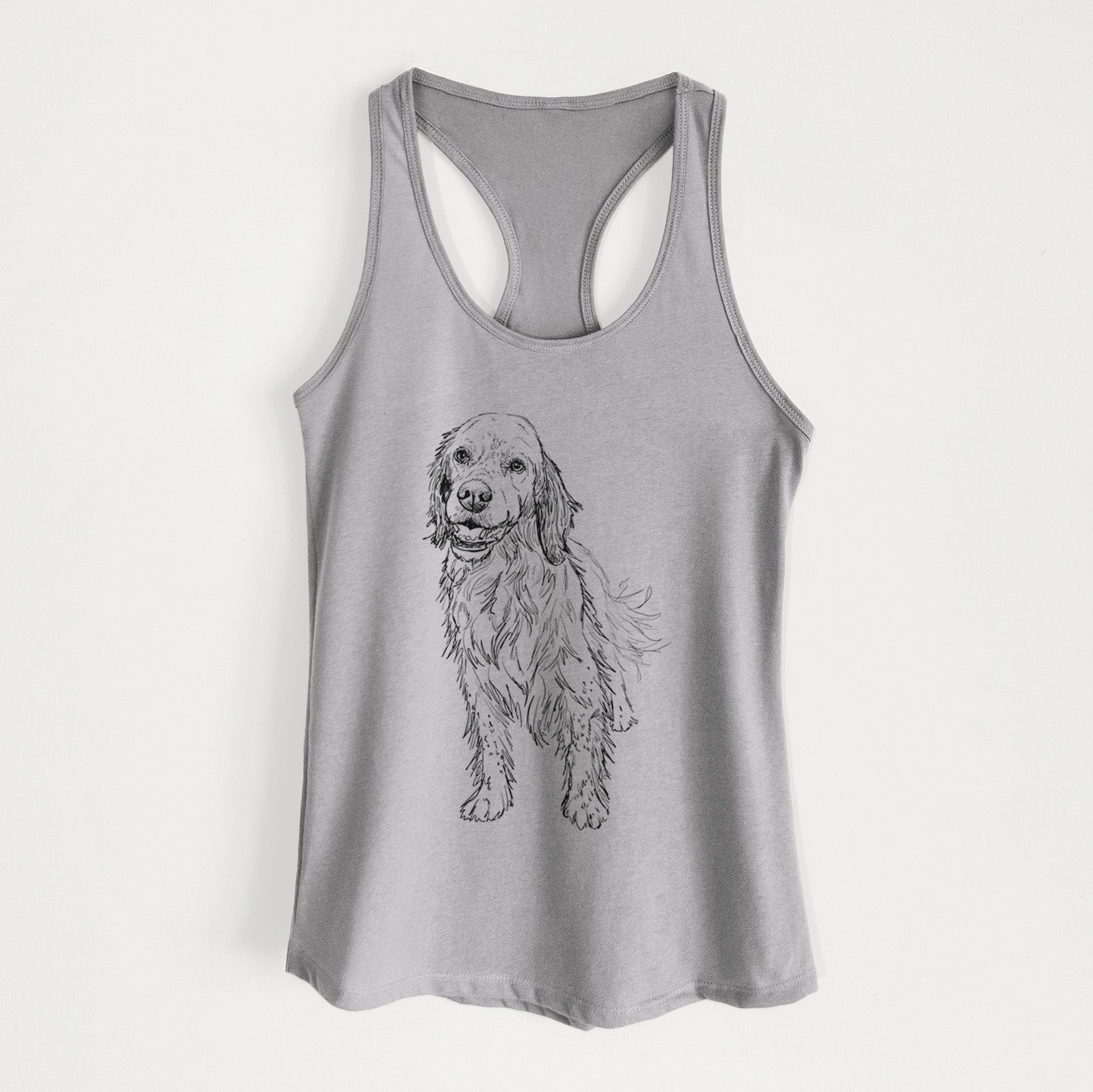 Doodled Rex the English Setter - Women's Racerback Tanktop