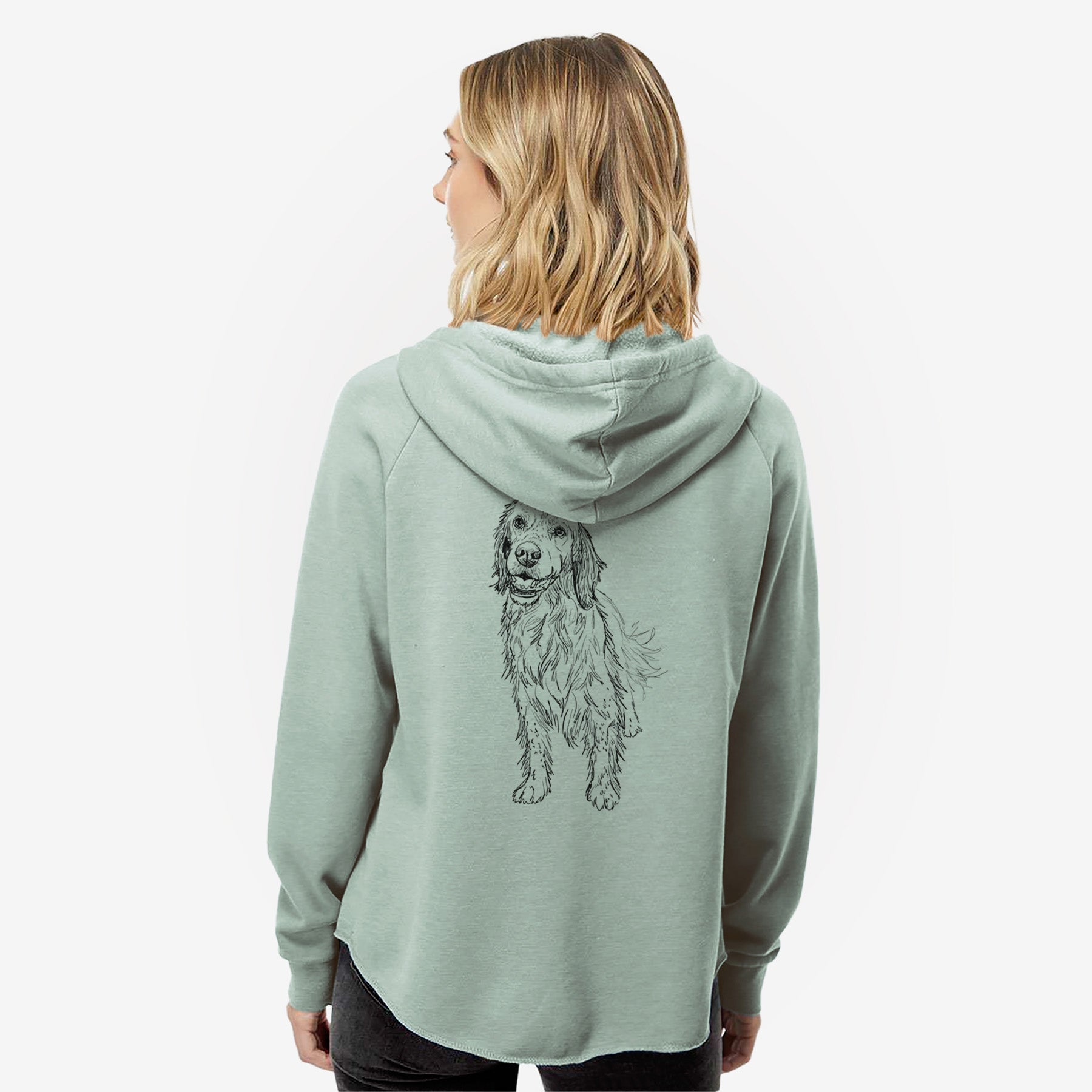 Doodled Rex the English Setter - Women's Cali Wave Zip-Up Sweatshirt