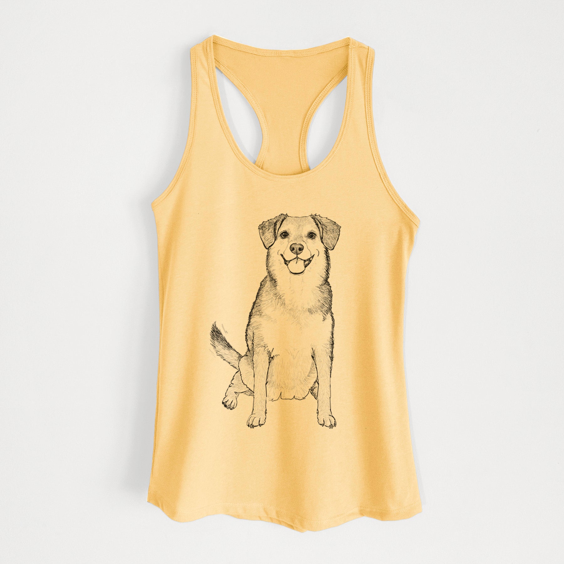 Doodled Riesling the Beagle Bulldog Mix - Women's Racerback Tanktop