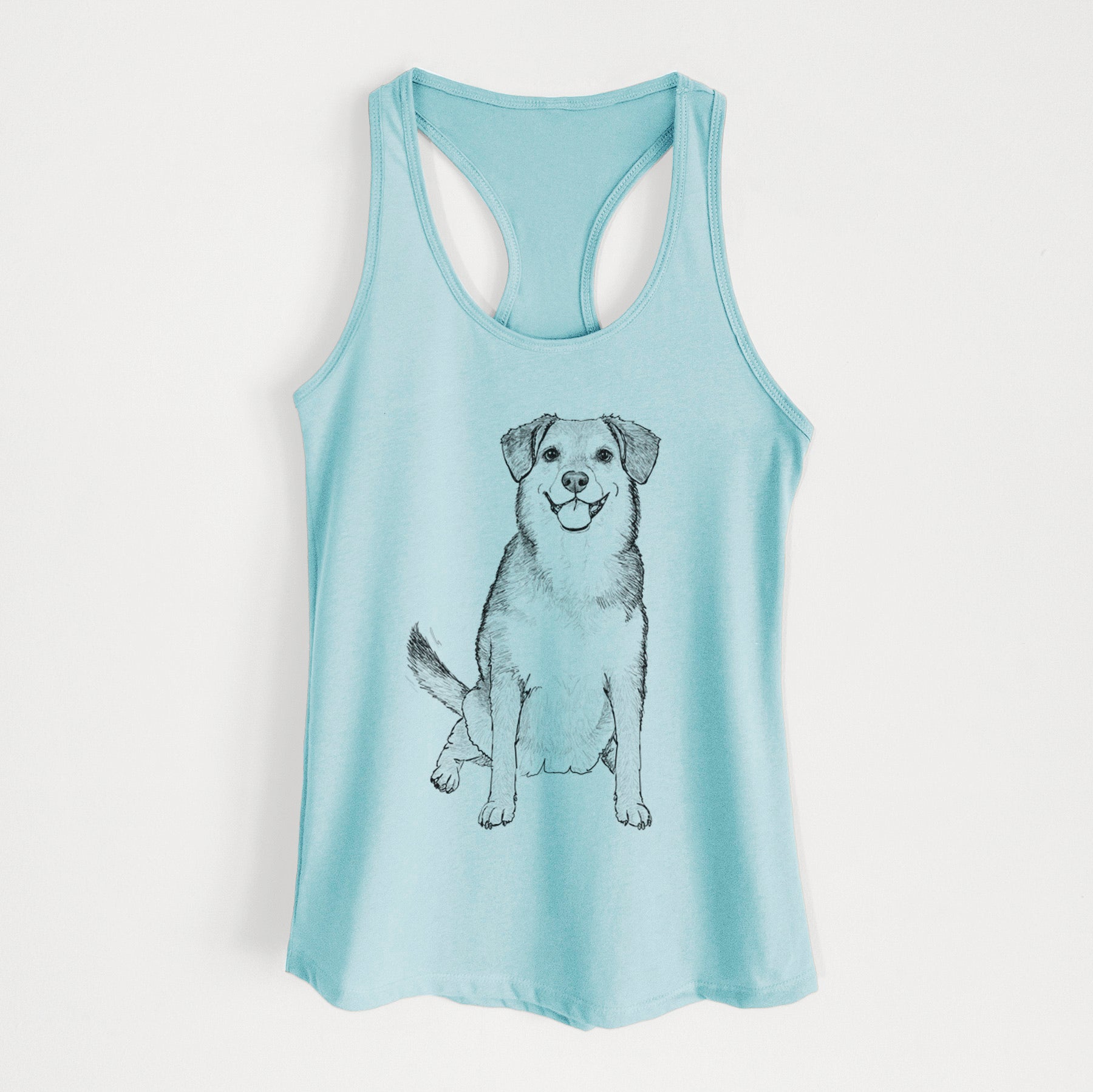 Doodled Riesling the Beagle Bulldog Mix - Women's Racerback Tanktop