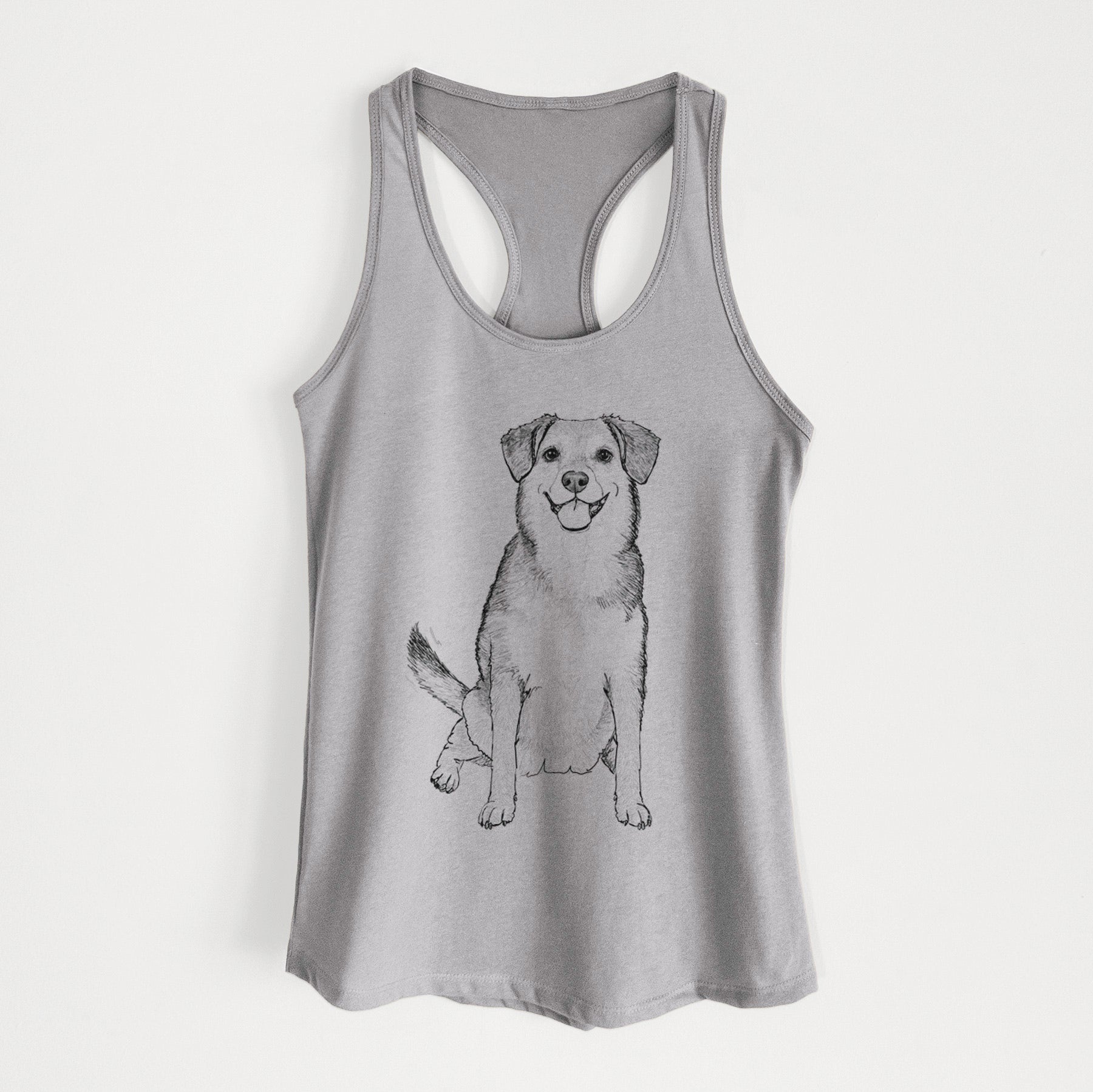 Doodled Riesling the Beagle Bulldog Mix - Women's Racerback Tanktop