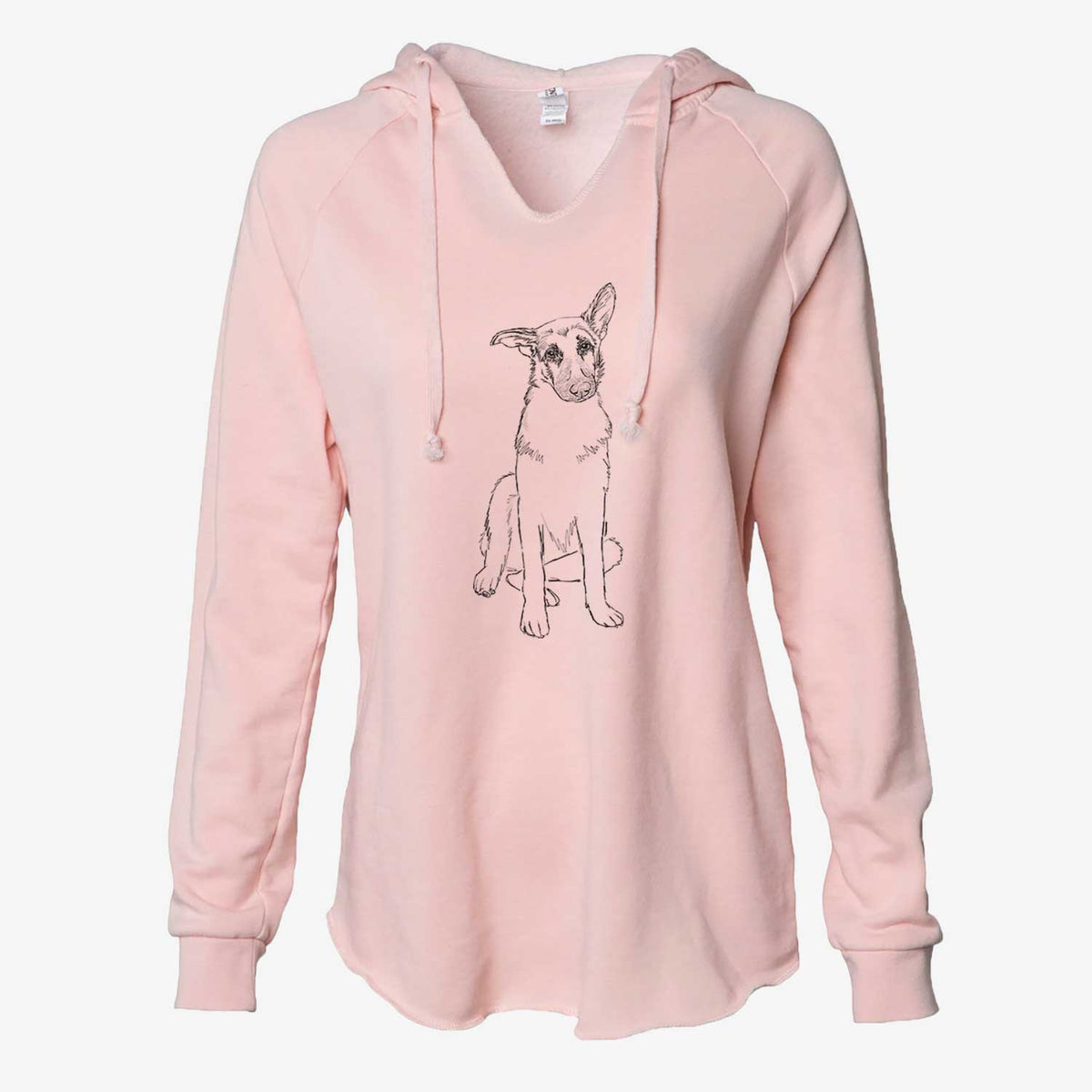 Doodled Riley the German Shepherd - Cali Wave Hooded Sweatshirt